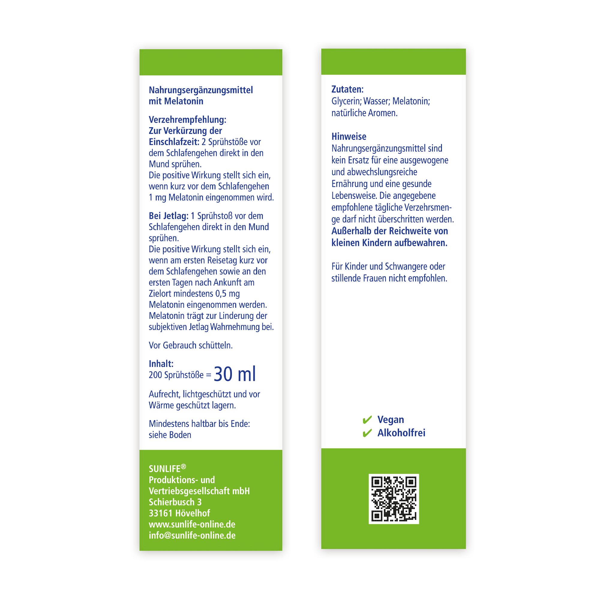 SUNLIFE® Melatonin Spray