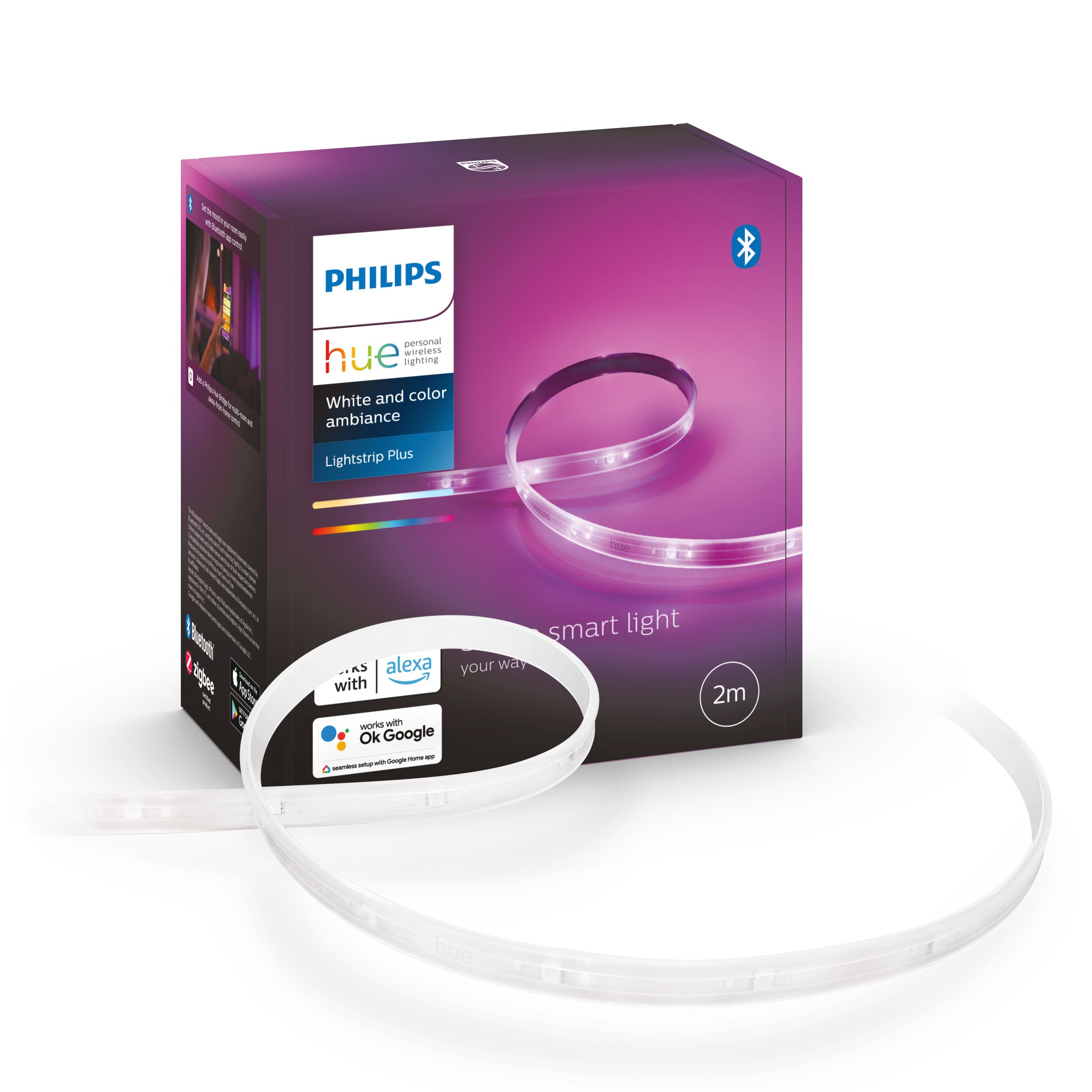 Philips Hue Striscia LED Smart Colorata 2m estensibile - Crea l'atmosfera giusta per ogni momento