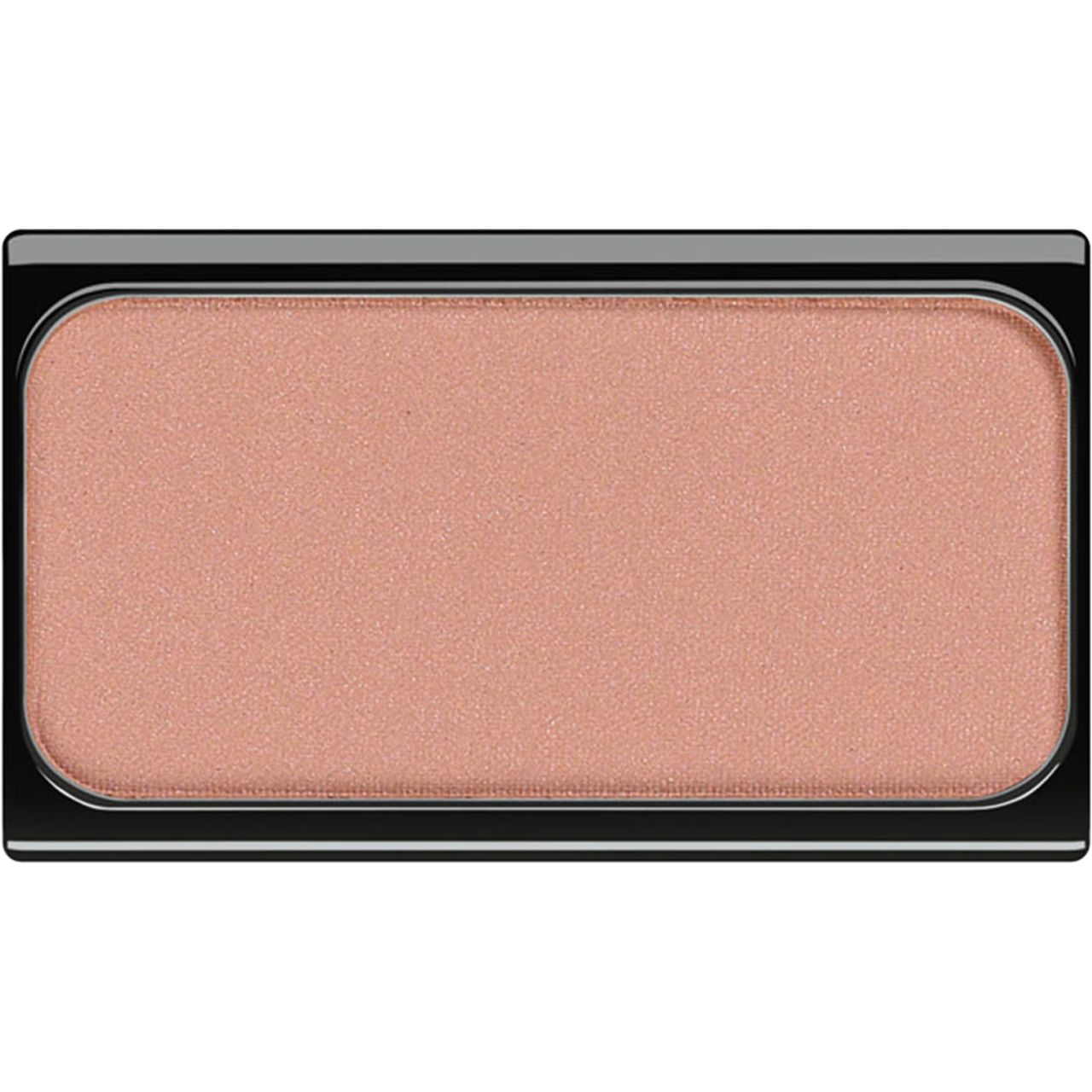 Artdeco Blusher. Rechteckige, rosafarbene Kompaktpuder-Palette in schwarzem Gehäuse.