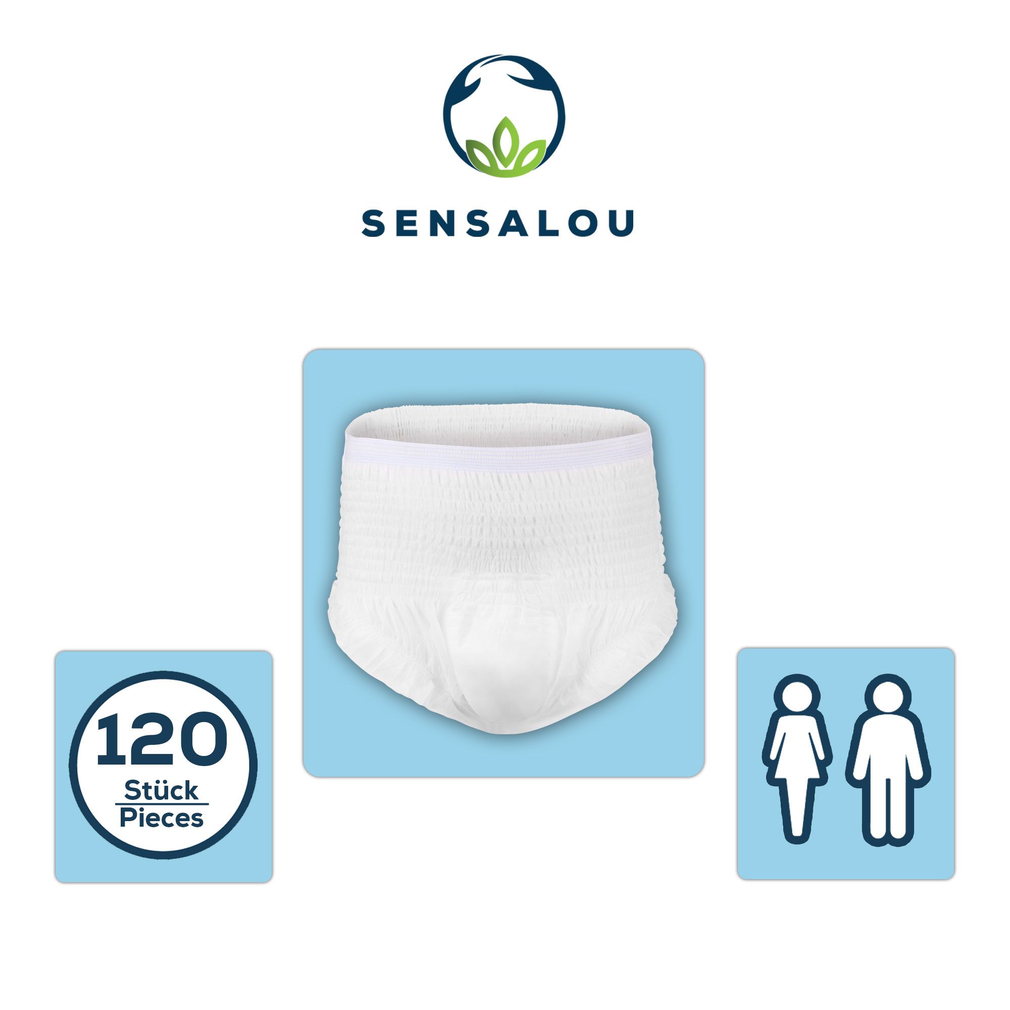 Sensalou Pants Super für Erwachsene - Größe XL Schutzhosen Inkontinenz  Erwachsenenwindeln 120 St.