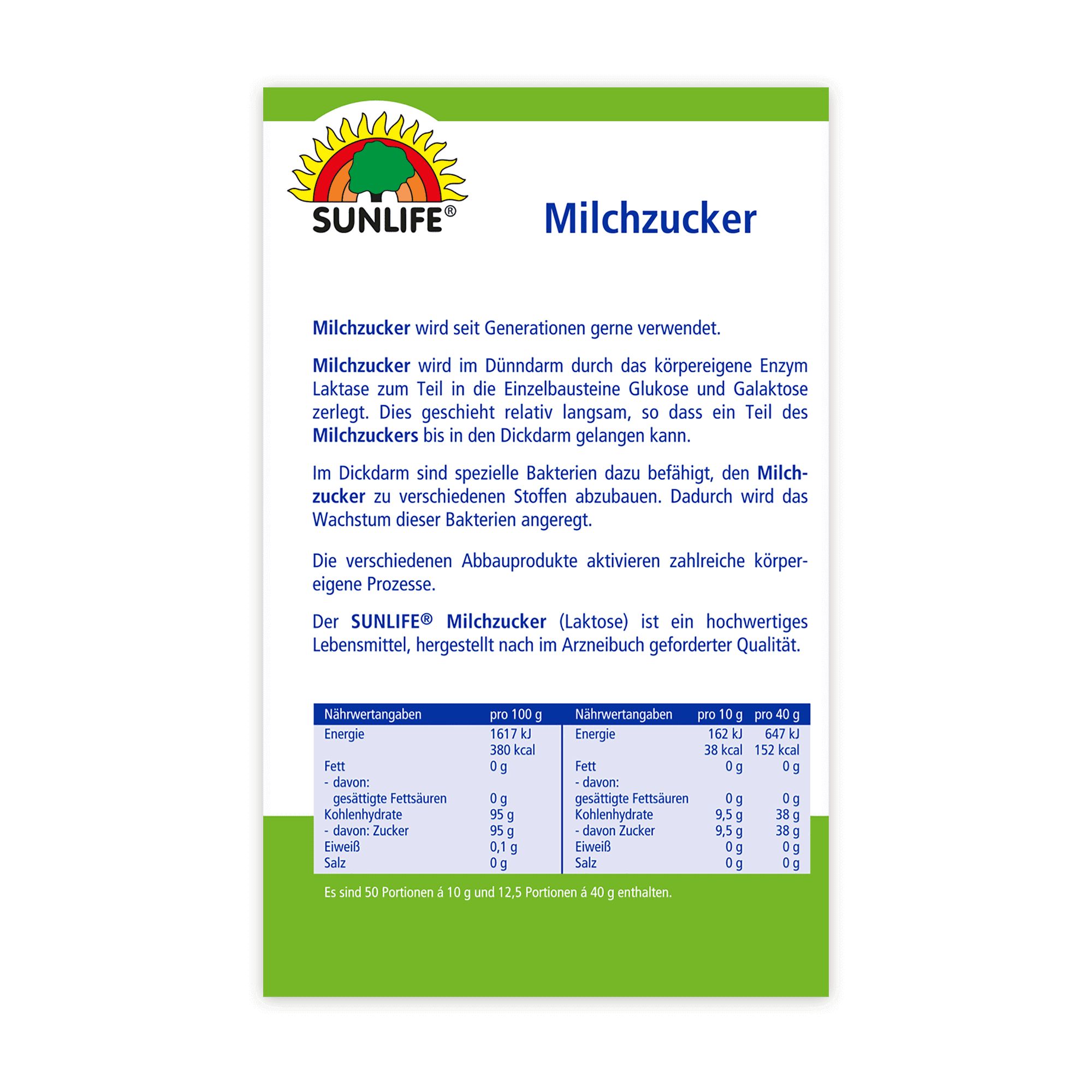 SUNLIFE® Milchzucker