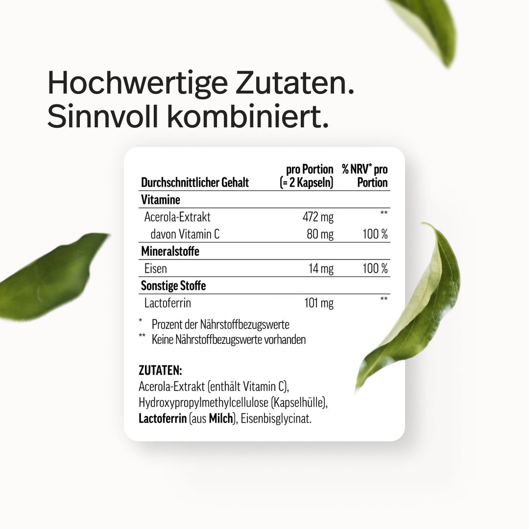 edubily Eisen Kapseln mit Lactoferrin Angebot
