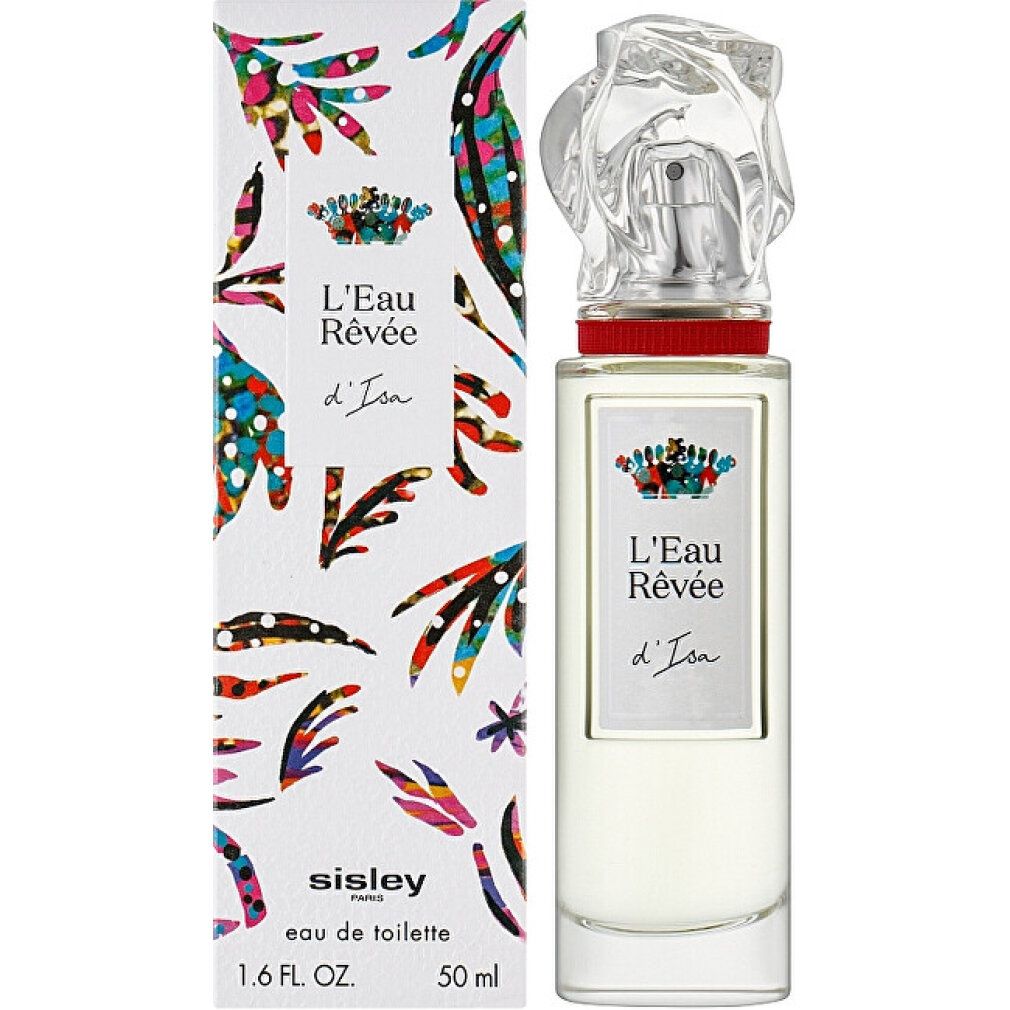 Parfümflakon und Schachtel. Aufschrift: L'Eau Rêvée d'Isa, Sisley, eau de toilette, 50 ml.