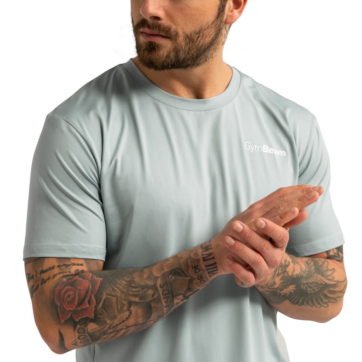 GymBeam T-Shirt Herren regular Kurzarm Limitless Eucalypt