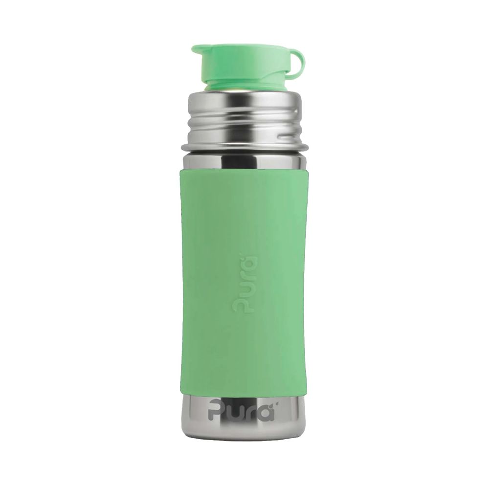 Purakiki SPORTflasche mit Silikon-Sleeve moss