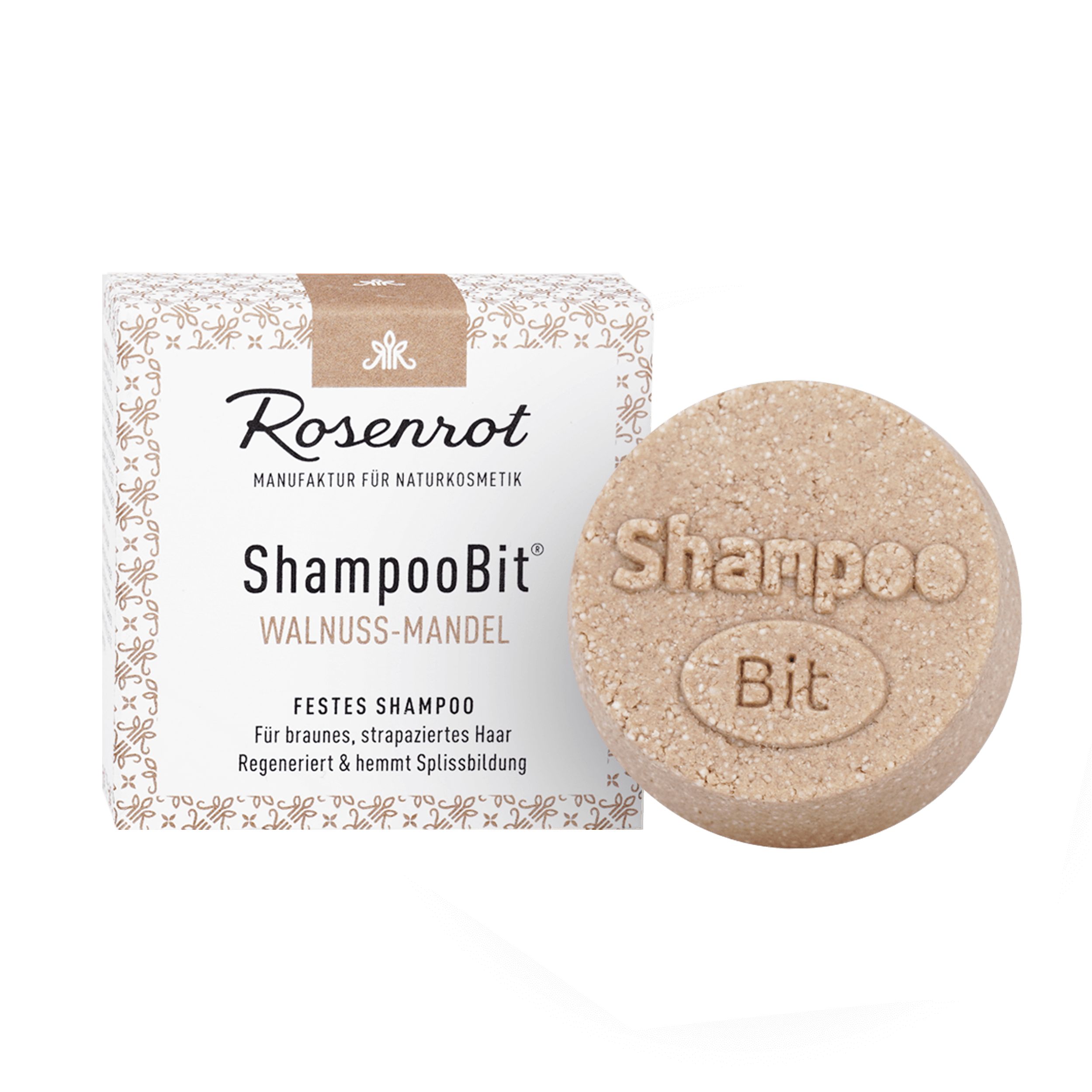 Rosenrot Naturkosmetik - ShampooBit® - festes Shampoo Walnuss-Mandel