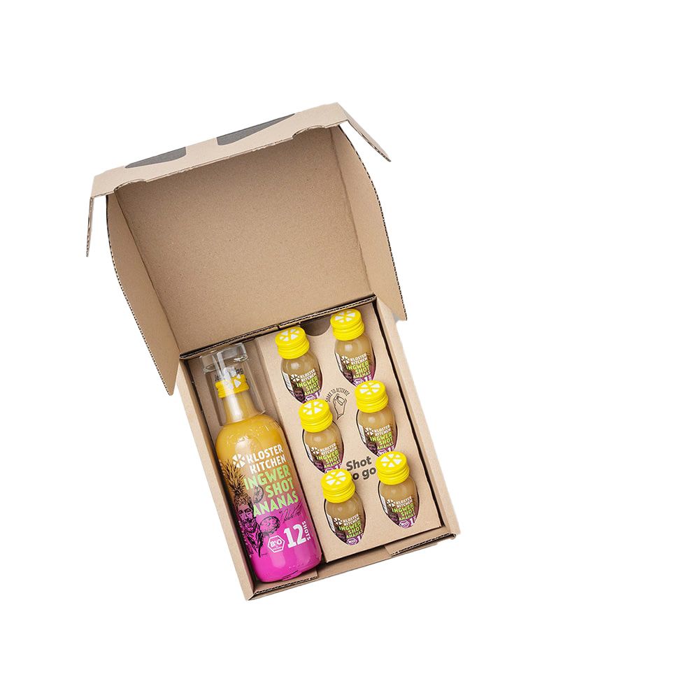 Kloster Kitchen Bio Ingwer Shot Ananas Box (inkl. 0,25€ EINWEG Pfand)