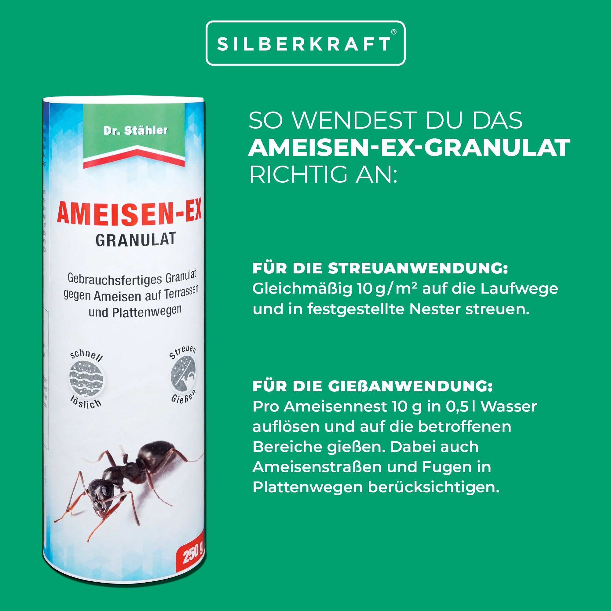 SILBERKRAFT Ameisen-Ex Granulat