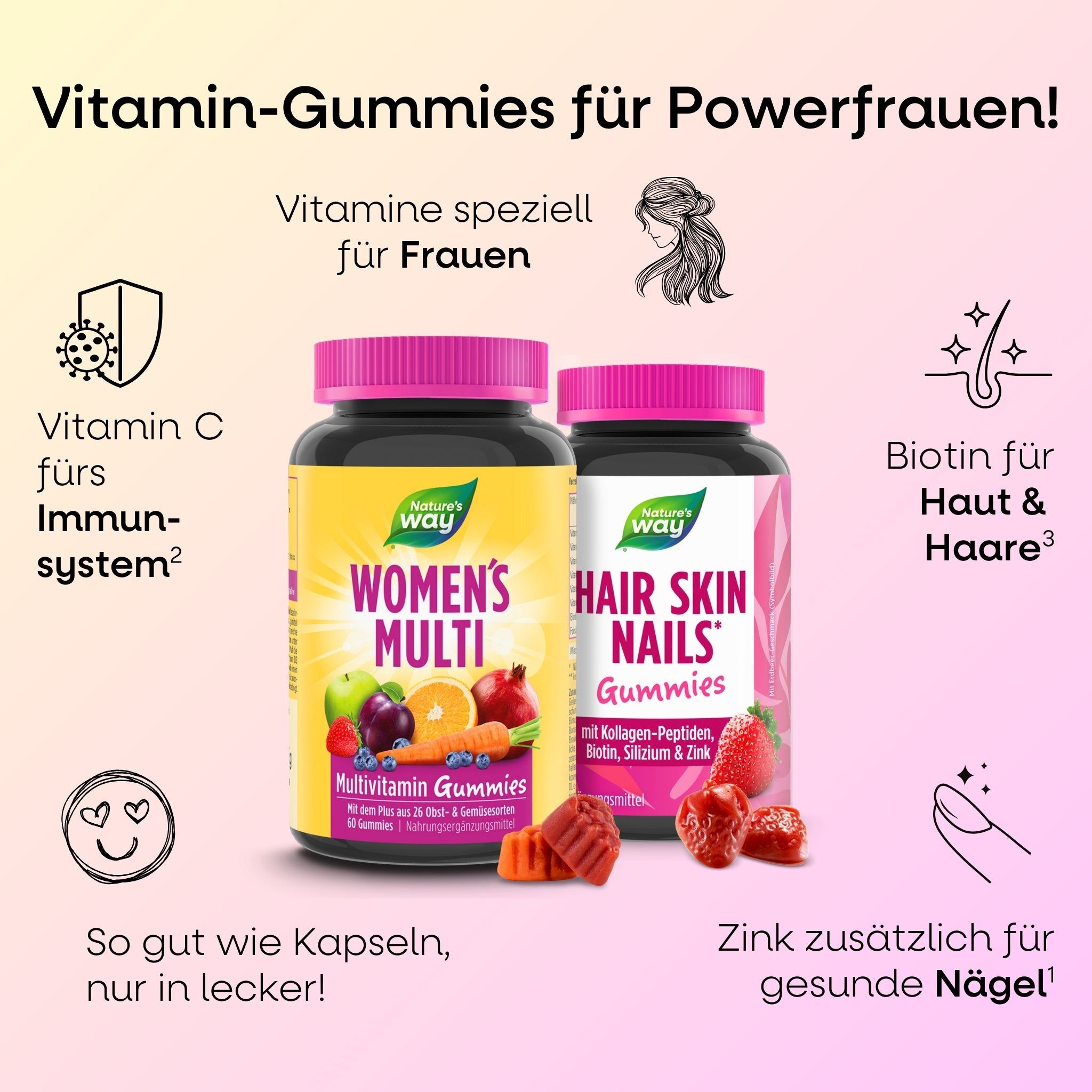 Nature's Way Women's Starter Set 2x60 St Fruchtgummi