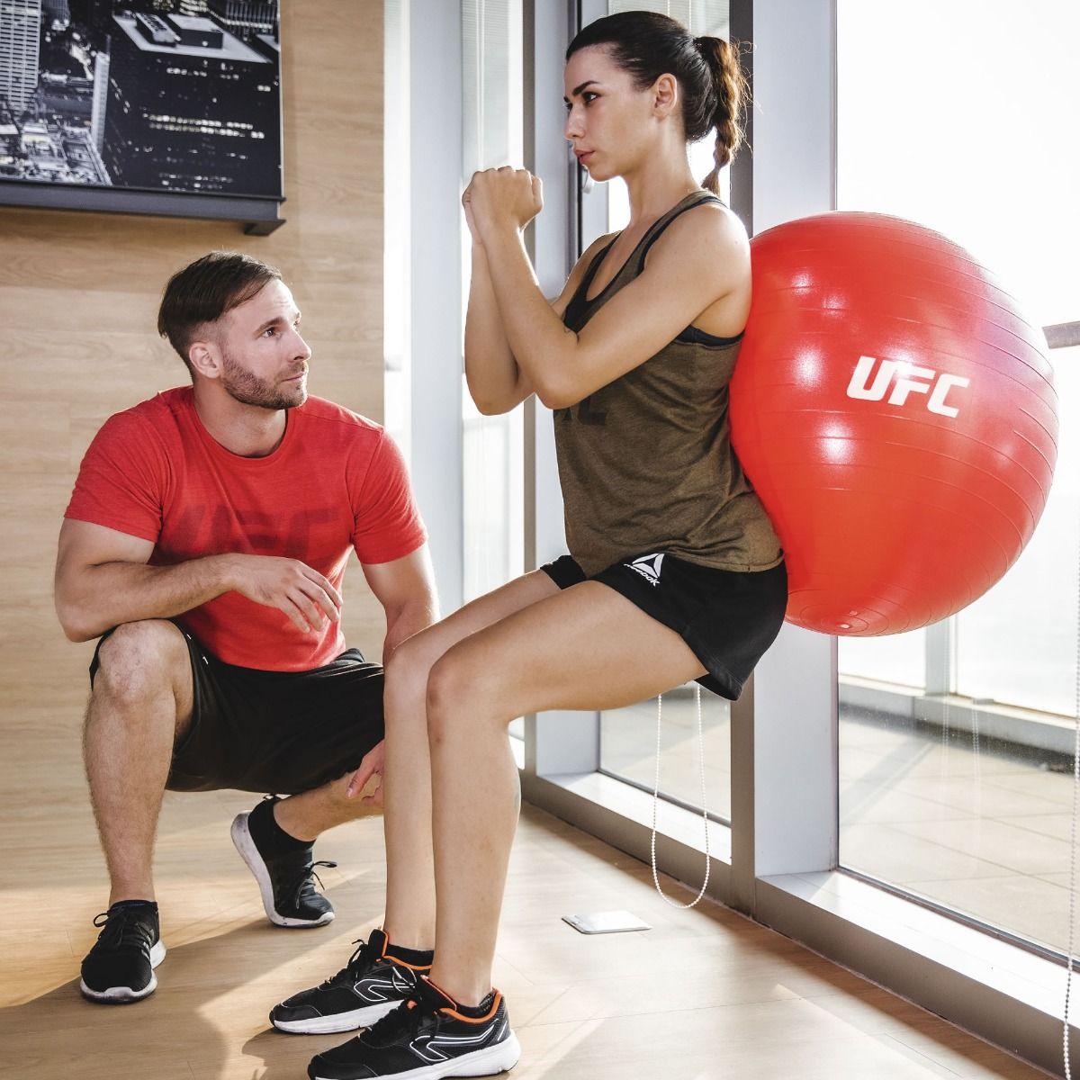 UFC FITBALL Gymnastikball 55cm Silber