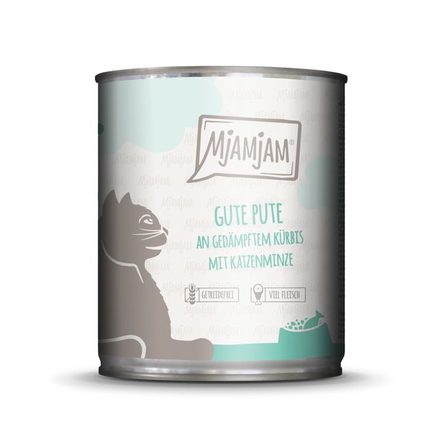 MjAMjAM - gute Pute an gedämpftem Kürbis 800 g Futter
