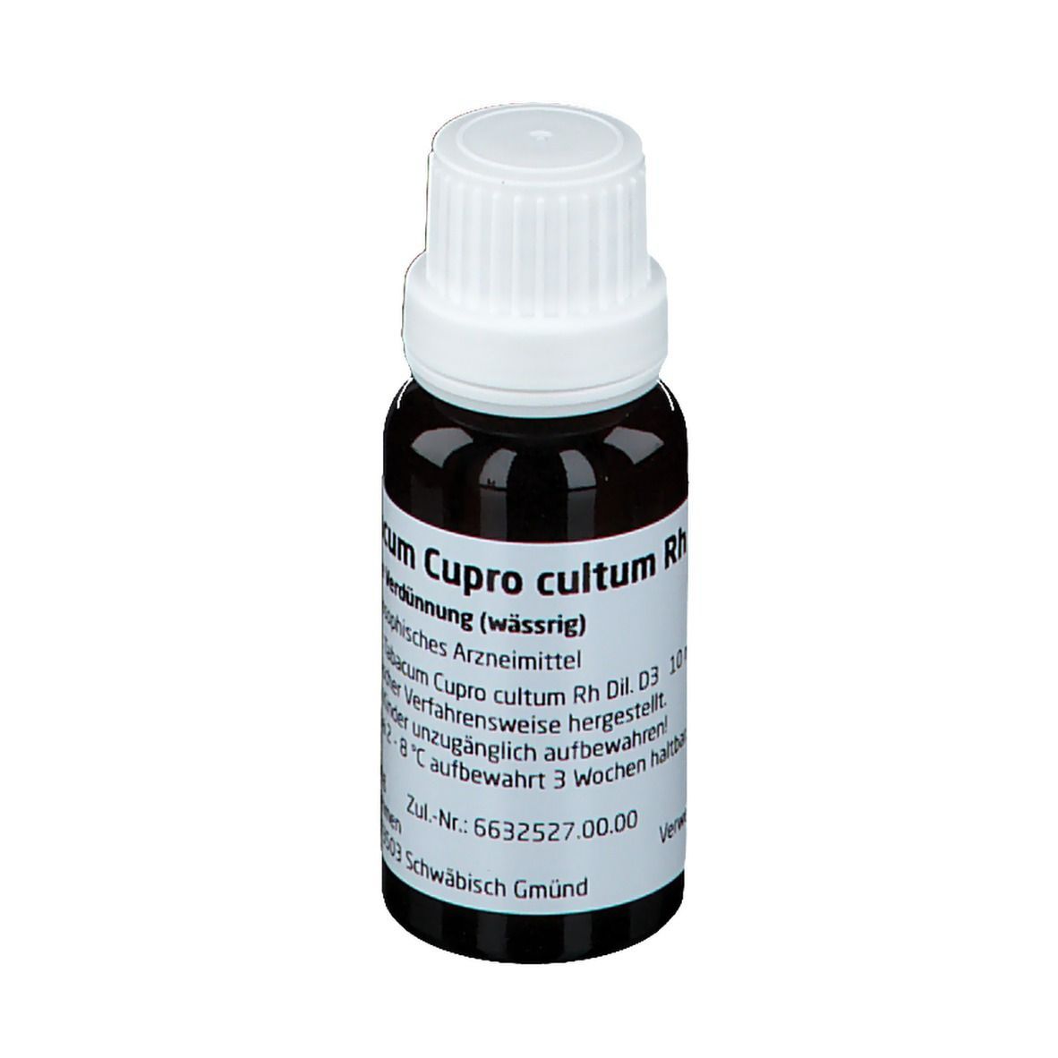 Tabacum Cupro cultum Rh D 3 Dilution 20 ml