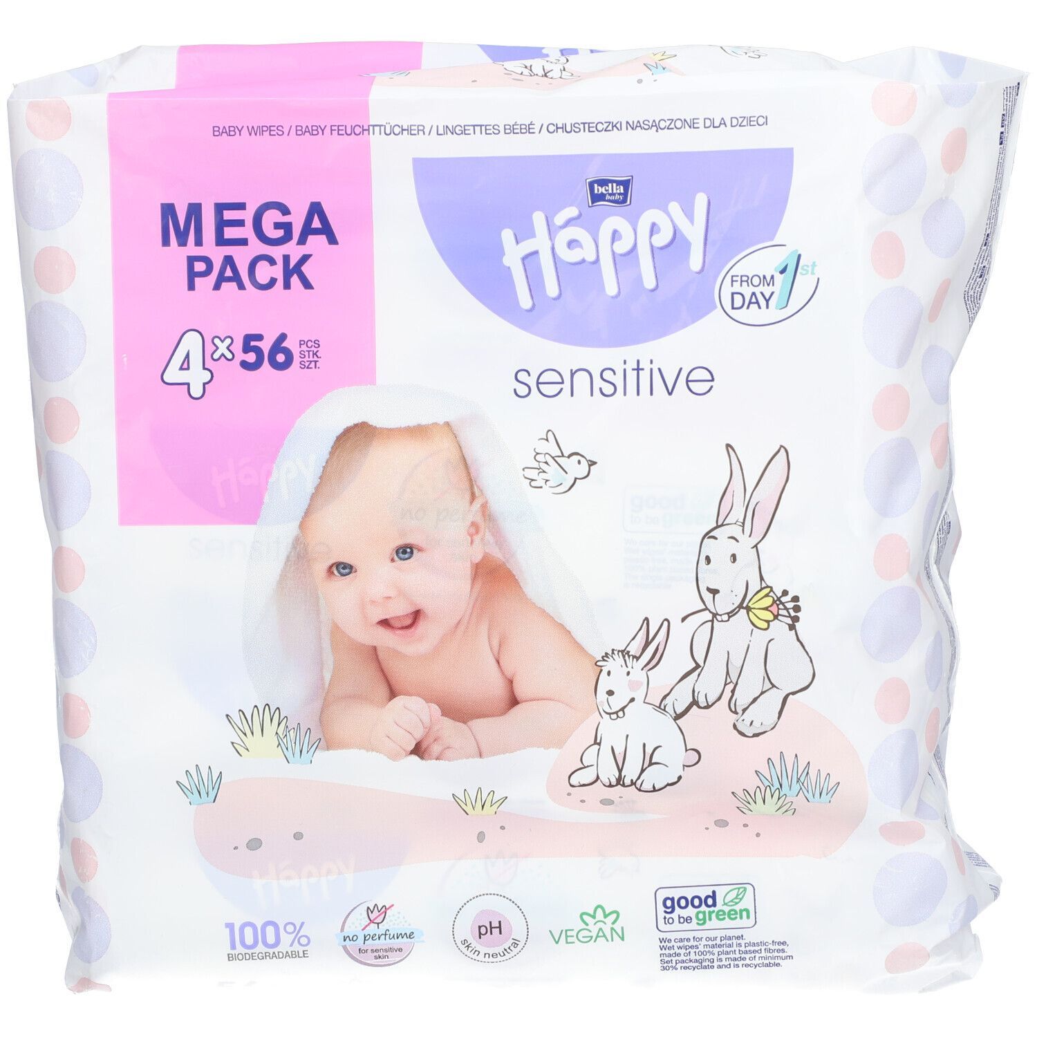 Bella Happy Sensitive Lingettes bébé