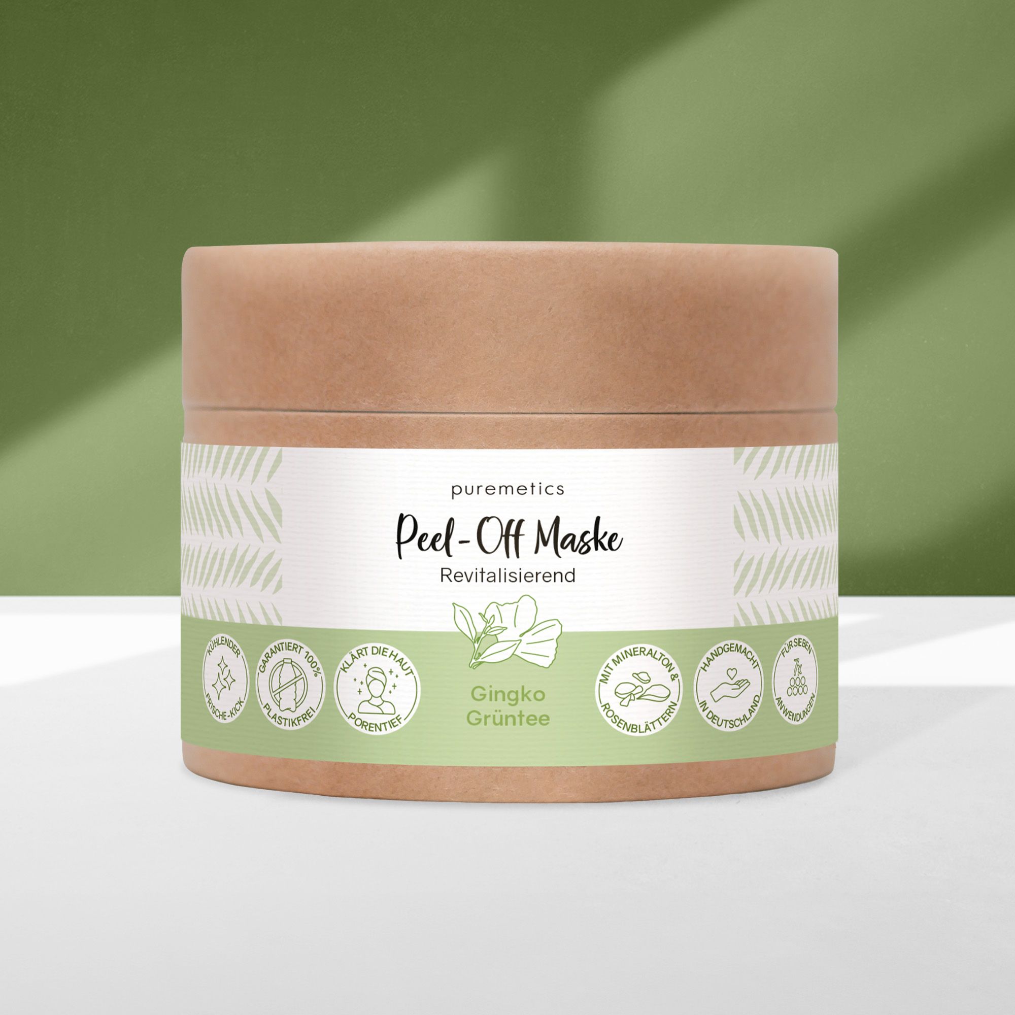 puremetics Peel-Off Maske 'Detox: Ginkgo-Grüntee'