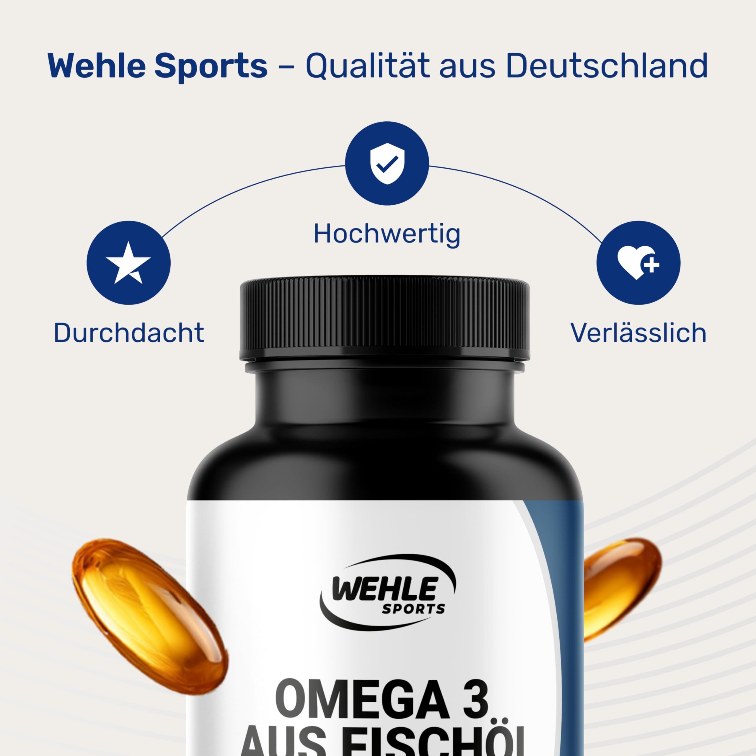 Wehle Sports Omega 3 Fischöl Kapseln