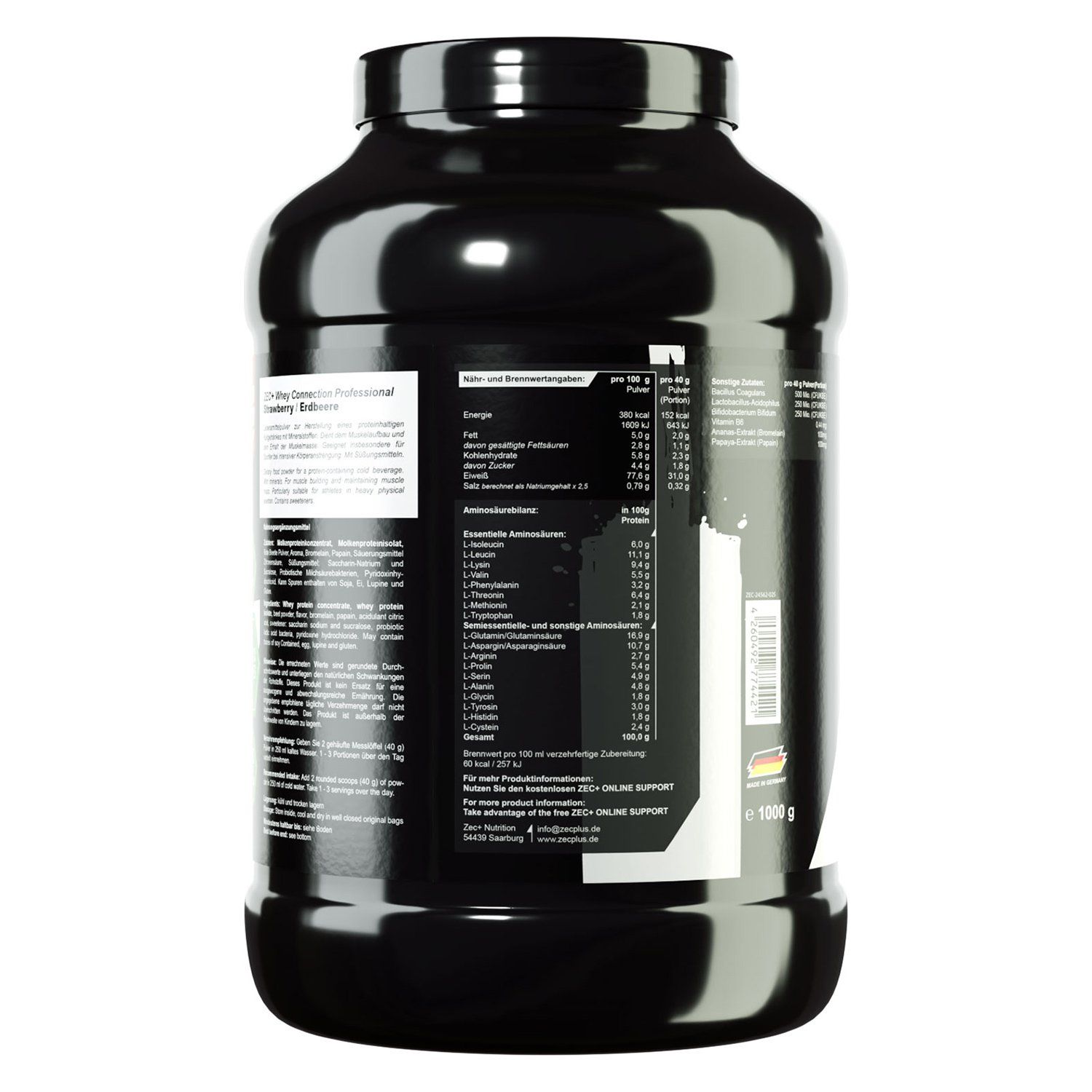 ZEC+ Whey Connection Professional Protein/ Eiweiß Erdbeere