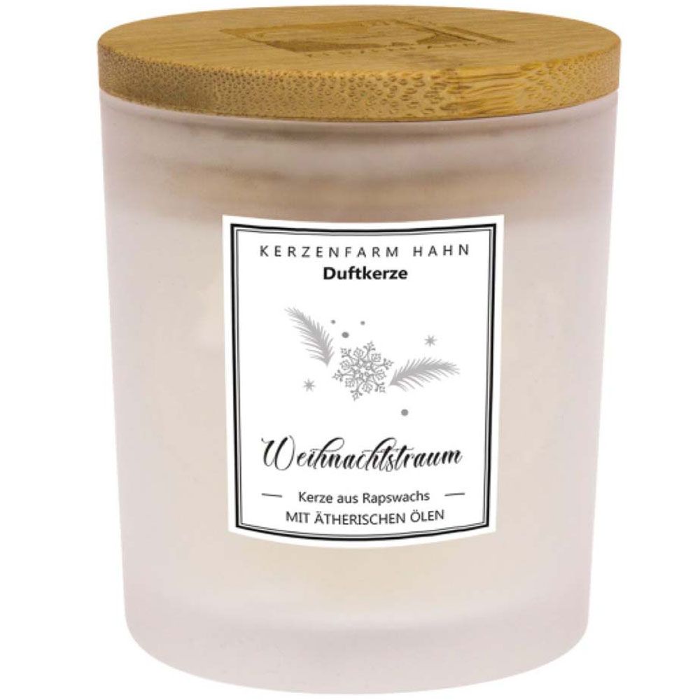 Kerzenfarm Hahn Rapswachs Duftkerze Trendglas Weihnachtstraum 1 St