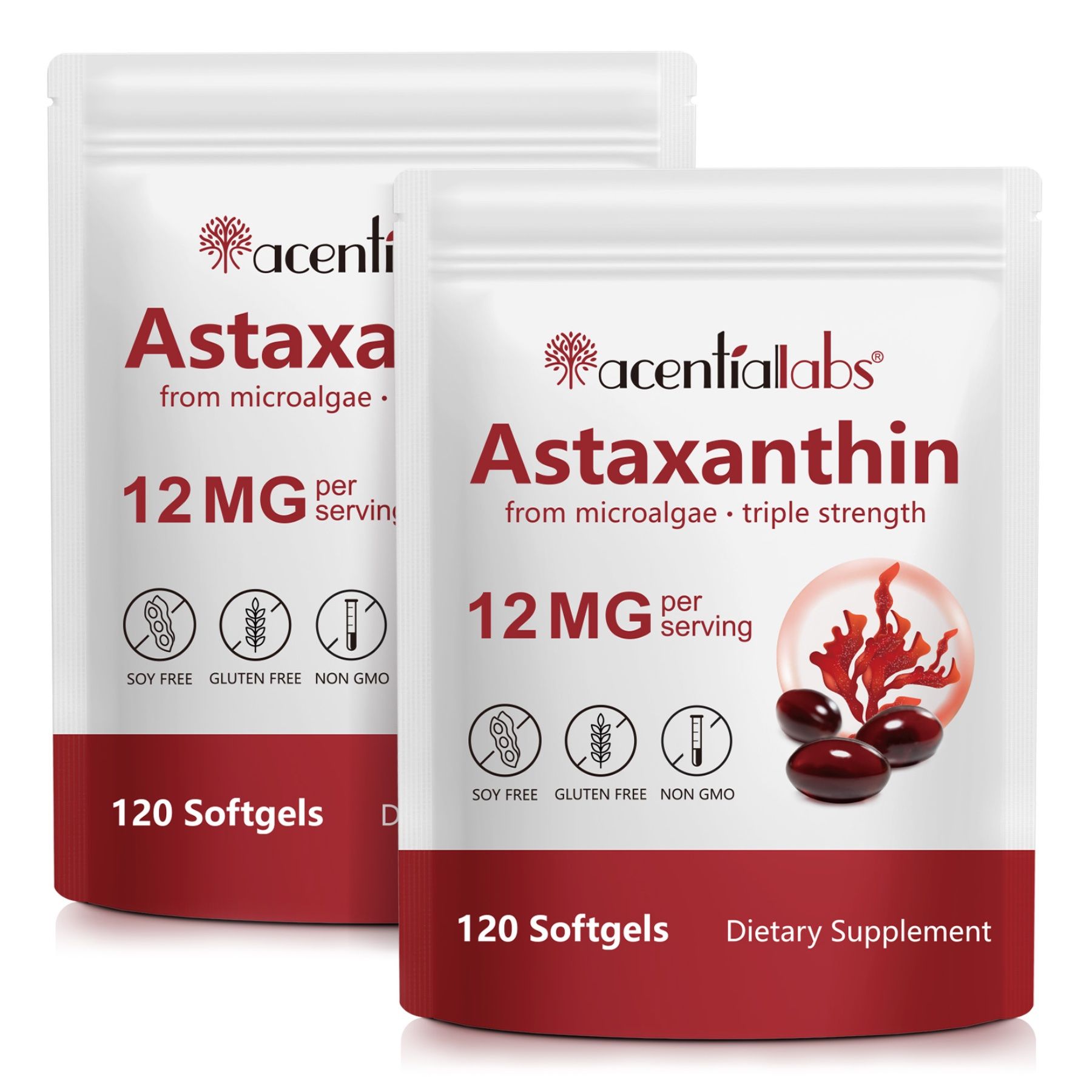 Aliver Astaxanthin Hochdosiert Antioxidans für Immunsystem mit Algenextrakt 2x120 St Kapseln