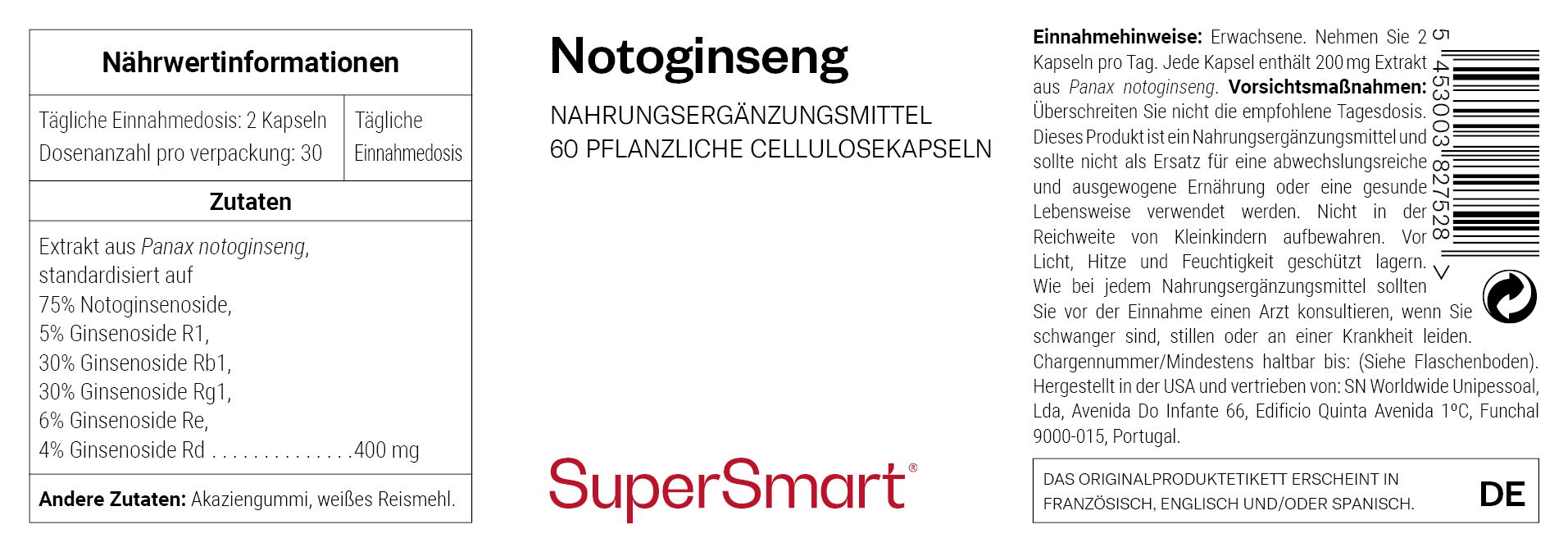Notoginseng - SuperSmart