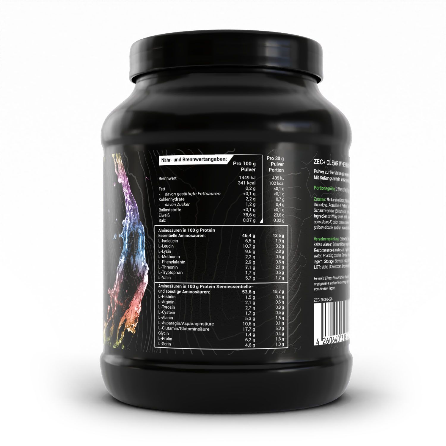 Zec+ Clear Whey Isolate Saure Gummibärchen 450 g Pulver