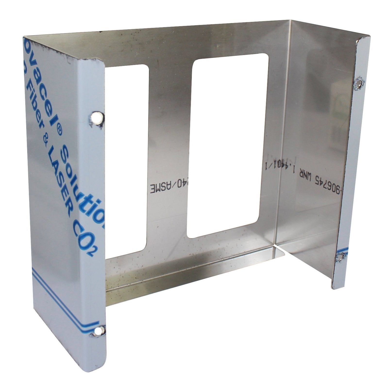 Medi-Inn Edelstahlspender für Mundschutz 8,5 cm x 21,5 cm x 19,5 cm silber für zwei Packungen