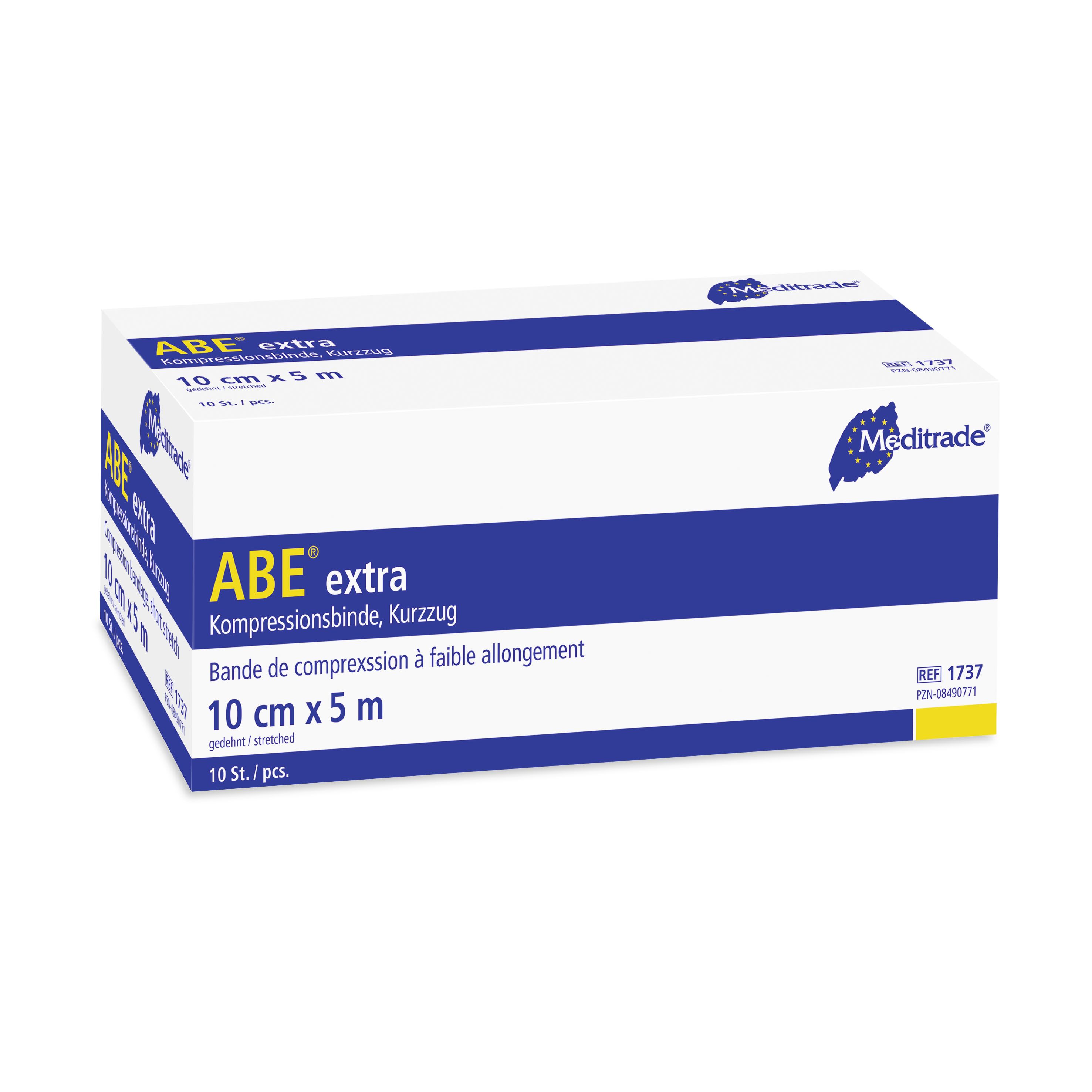 ABE® extra Kurzzugbinde, 10 cm x 5 m, 1 Packung = 1 Stk.