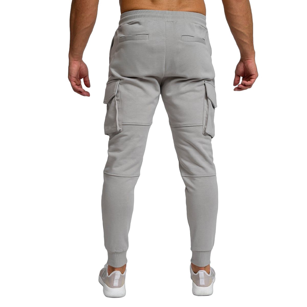 GymBeam Jogginghose Herren Slim TRN Grau mit Kordelzug und Taschen