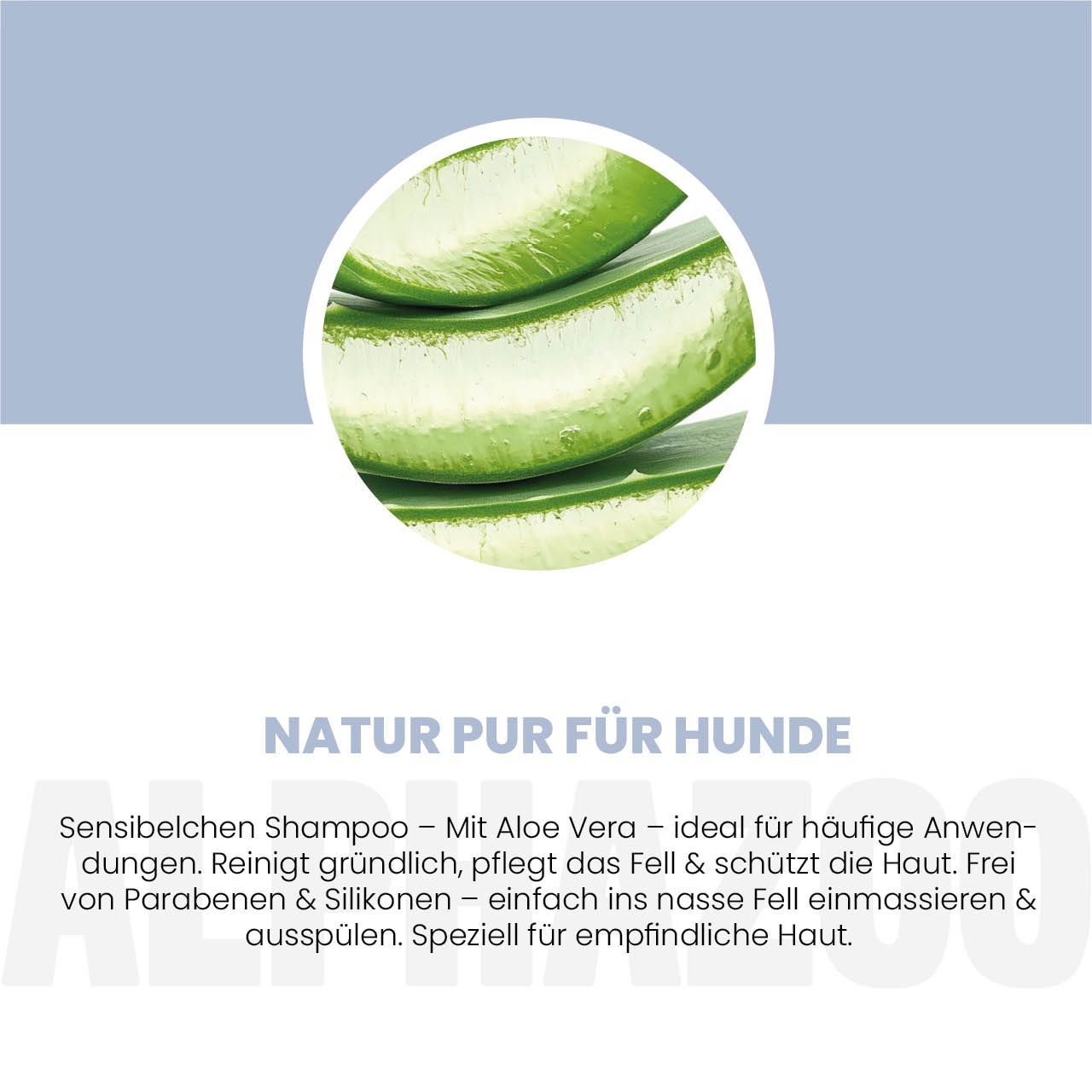 alphazoo Sensibelchen Shampoo für Hunde – mit Aloe Vera