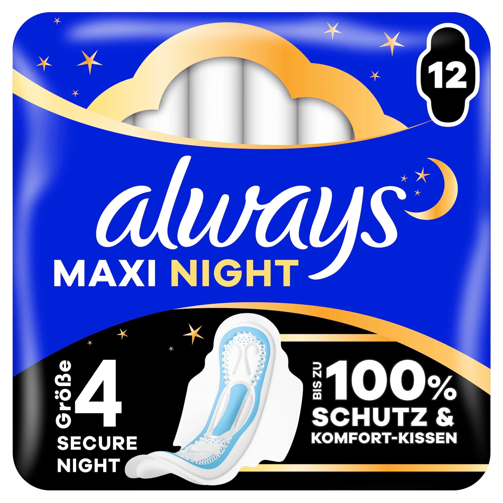 always Maxi Binde Night mit Flügeln 12 St