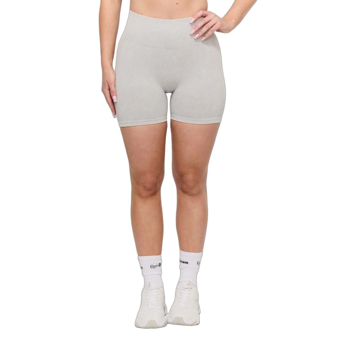 GymBeam Shorts Damen nahtlos Slim mit hoher Taille LIFT Grau