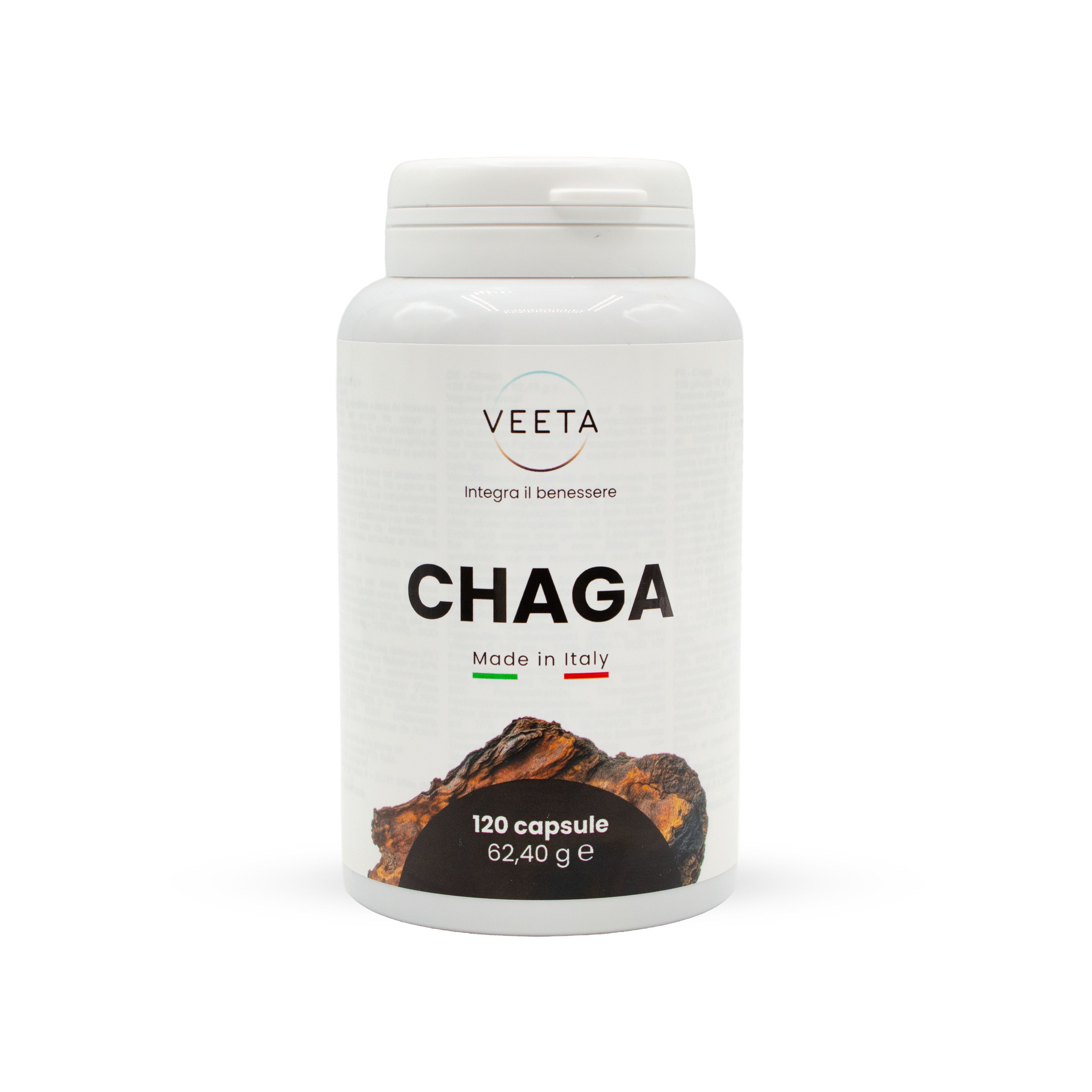 Veeta Chaga – Heilpilz mit antioxidativer Wirkung zur Unterstützung des Immunsystems 120 St