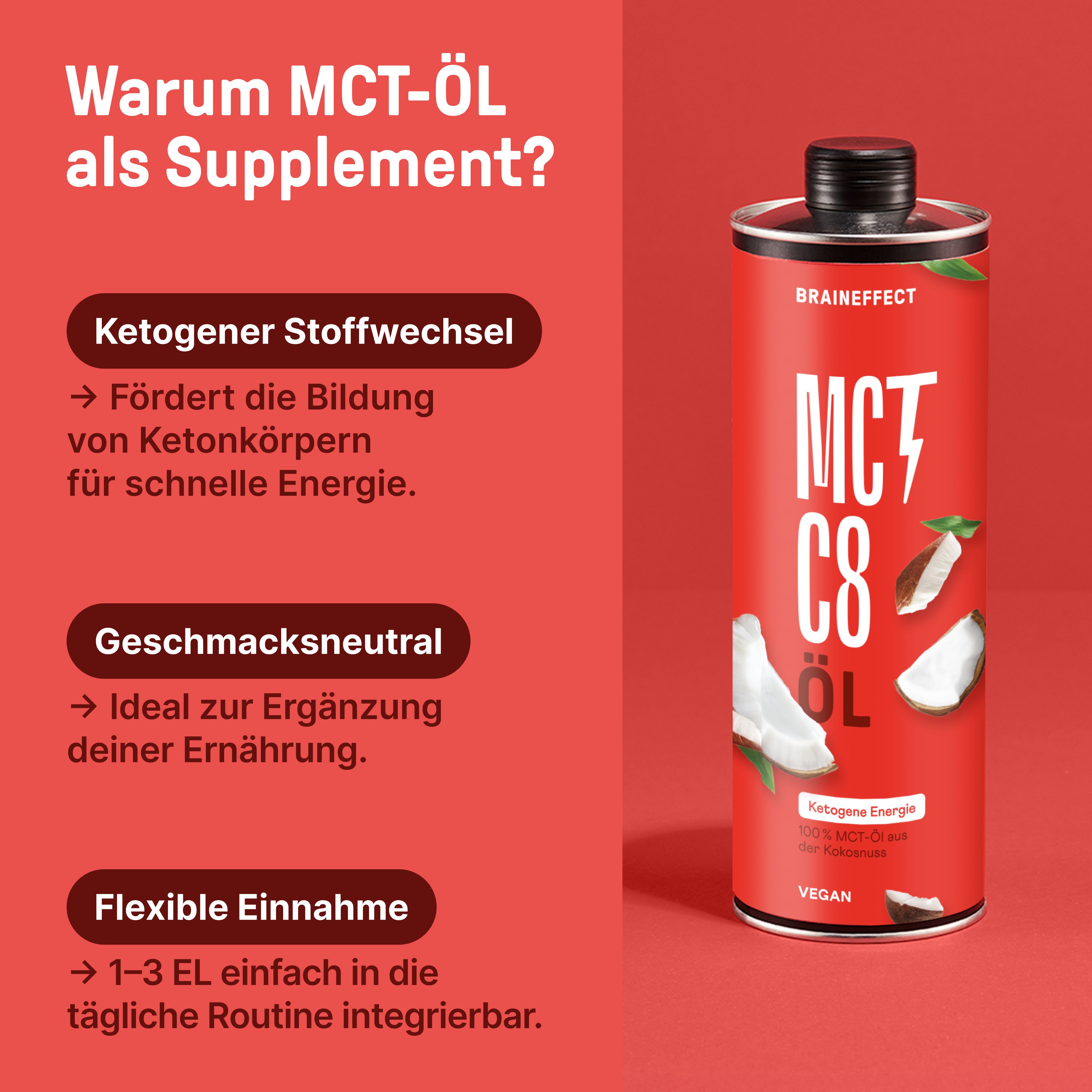 BRAINEFFECT MCT C8 Öl