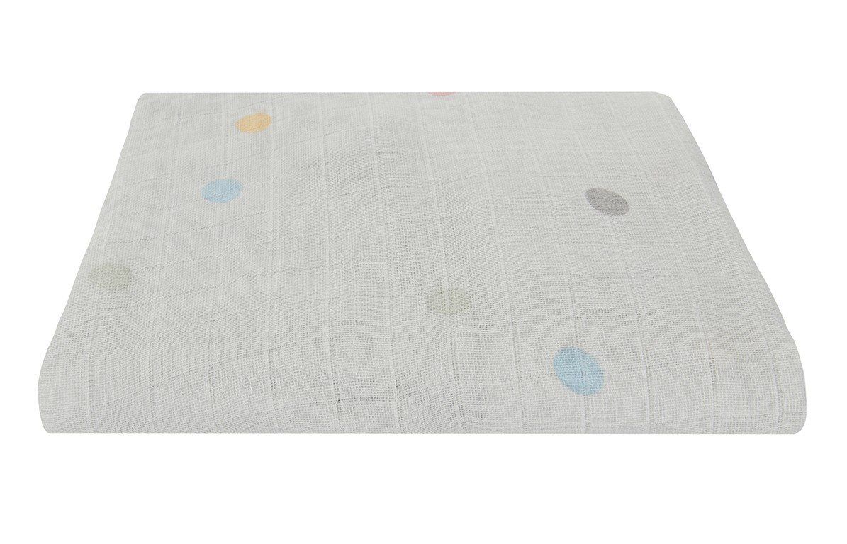 Kindsgut Musselin Spannbettlaken Punkte 60 x 120