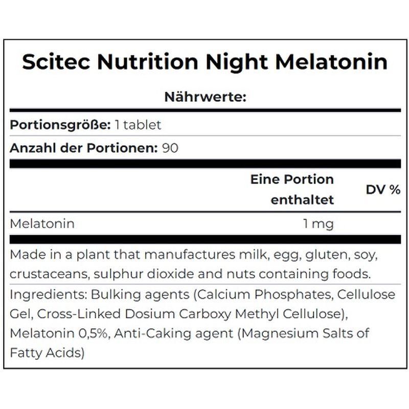 Scitec Night Melatonin 200 g Lutschtabletten