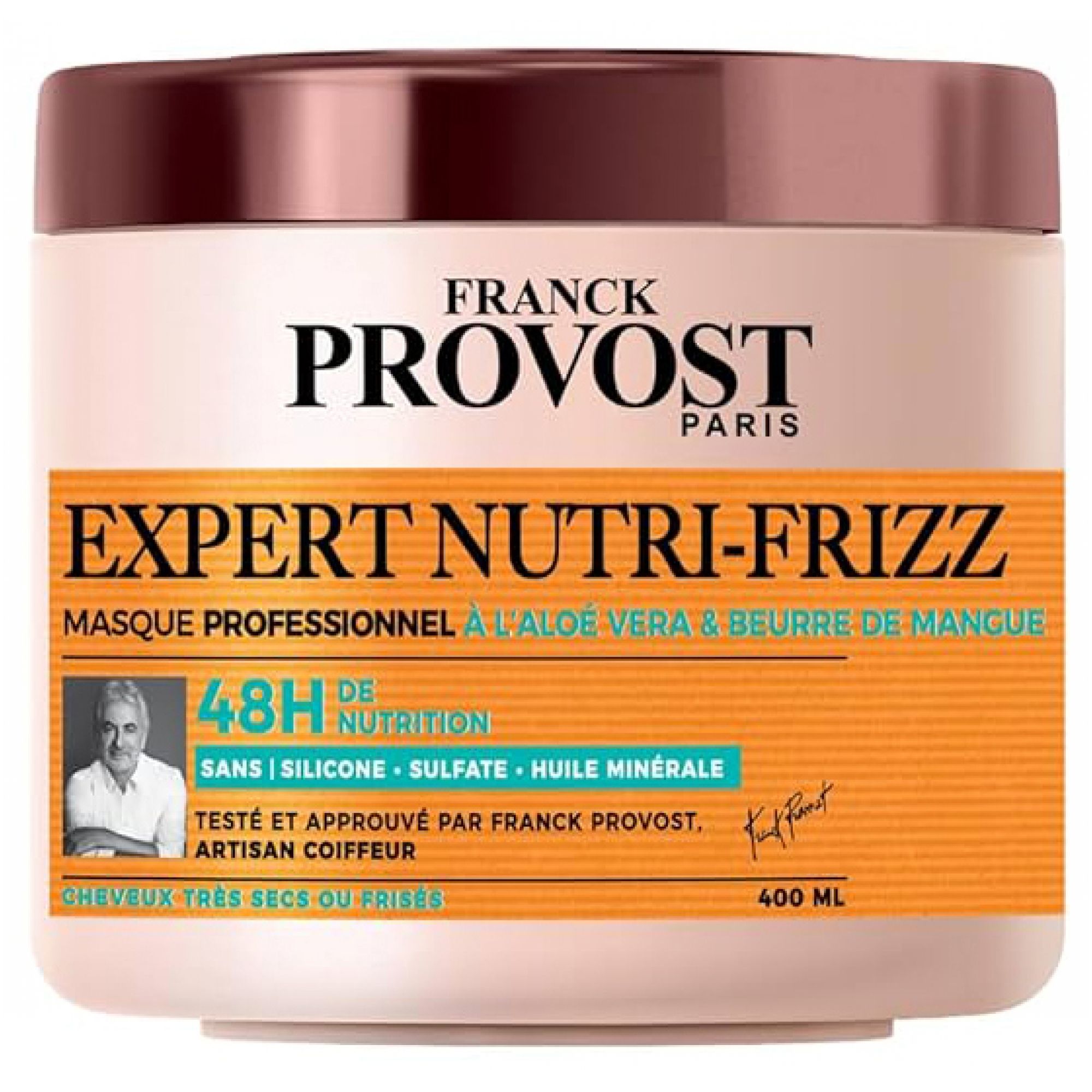 Franck Provost Expert Nutri-Frizz Professionelle Maske Für Sehr Trockenes Oder Krauses Haar 48H 9x9x9 cm