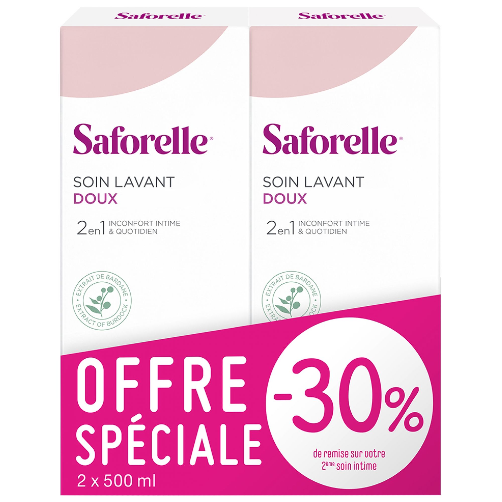 Saforelle Duopack + Doekjes 17,7x22,1x5,5 cm Reinigungsmittel
