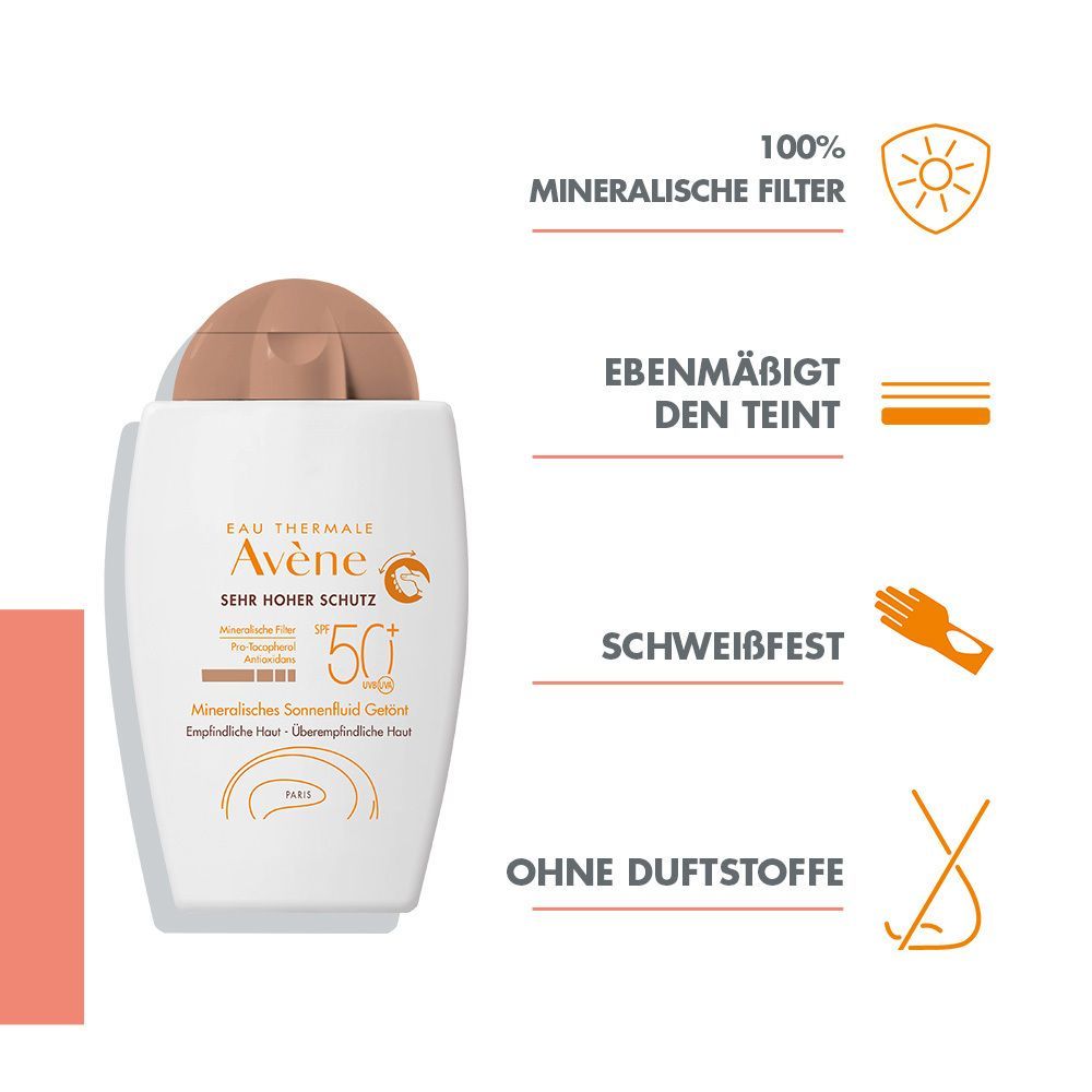 Avene Mineralisches Sonnenfluid SPF 50+ getönt 40 ml Emulsion