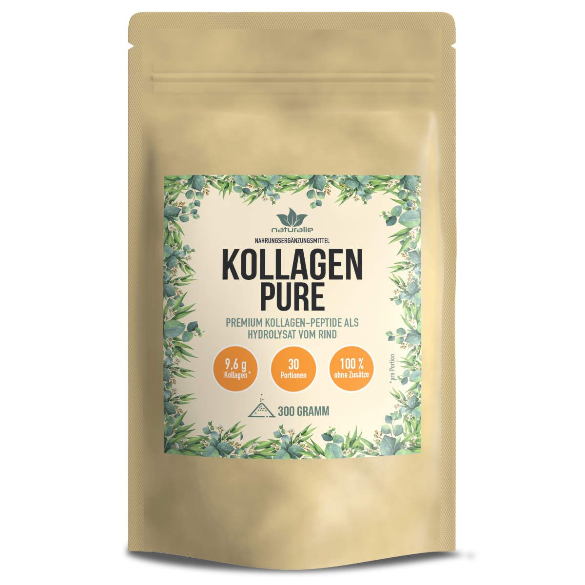 Naturalie Kollagen Pure Pulver Kollagenhydrolysat Peptide 300 g