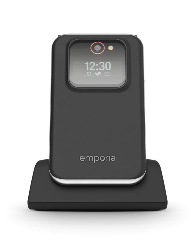 emporia JOY Senioren Klapptelefon schwarz 2G 128MB 2,8 Zoll Notruffunktion