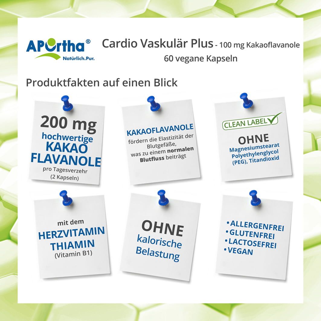 APOrtha® Cardio Vaskulär Kakaoflavanole-Kapseln - 100 mg
