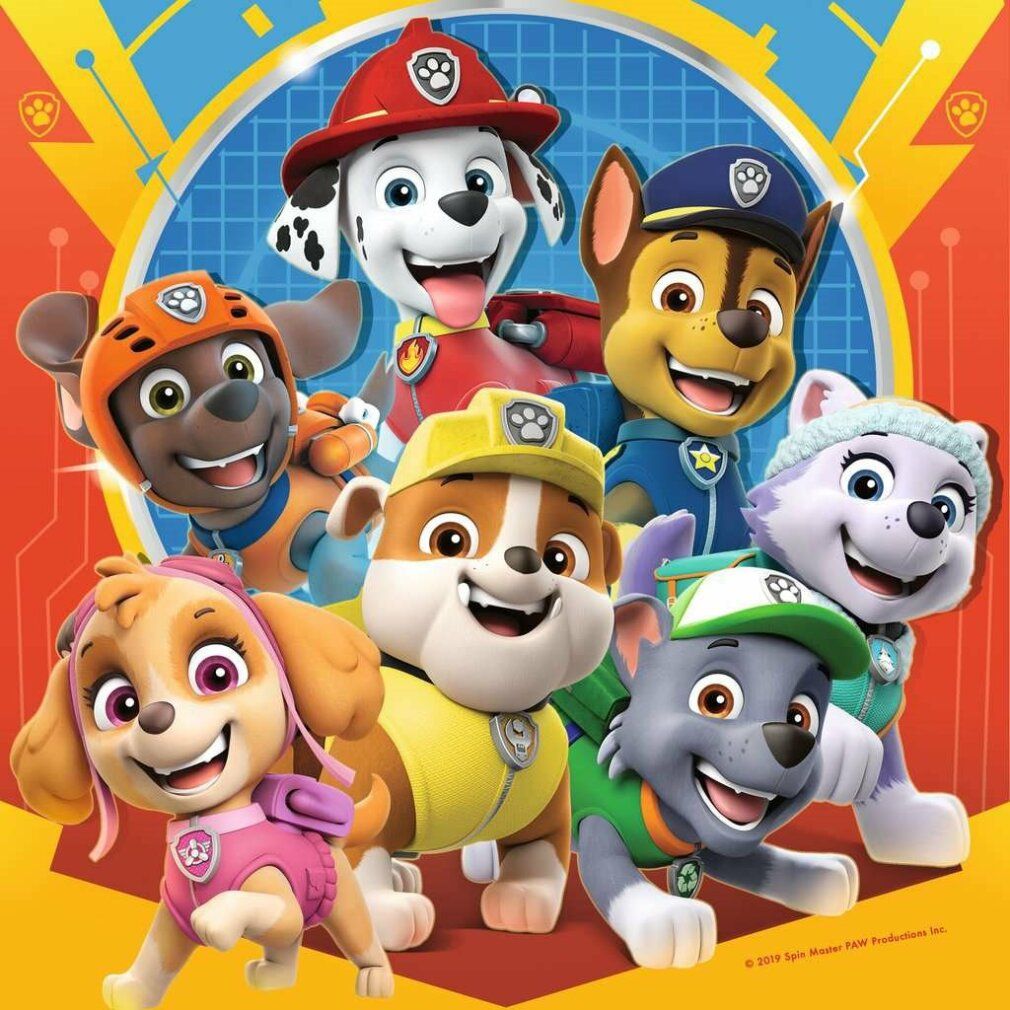 Puzzle 3x49 teile paw patrol 05048 ravensburger