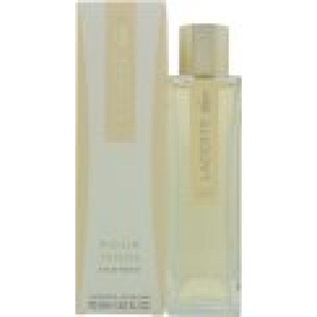 Flakon und Verpackung. Rechteckiger Flakon mit weißer Verpackung. Lacoste Pour Femme Eau de Parfum.