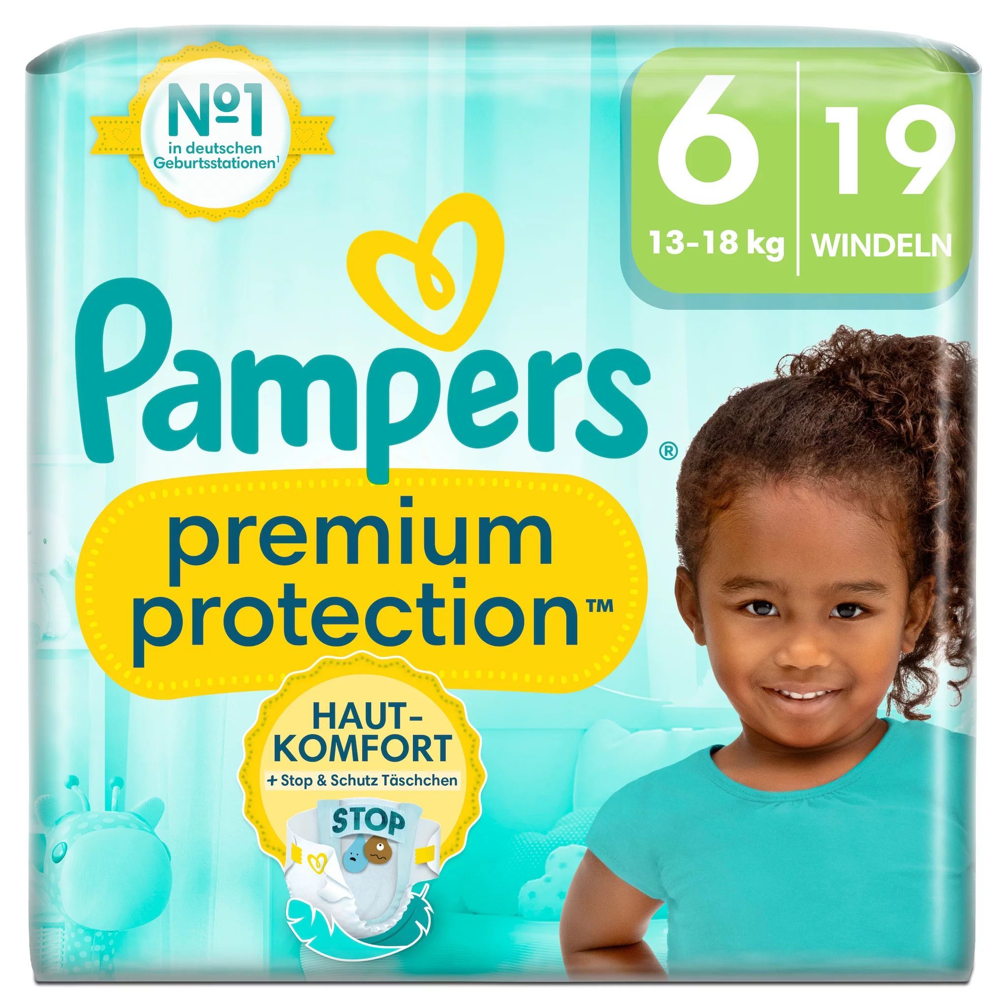 Pampers Premium Protection Gr.6 Extra Large 13+kg Windeln, Single Pack 19 St