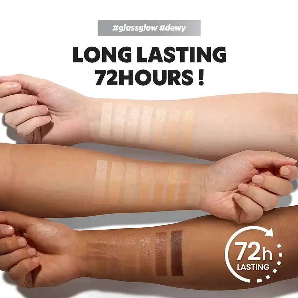 Arme mit Farbtönen. 72h-Haltbarkeit wird beworben.