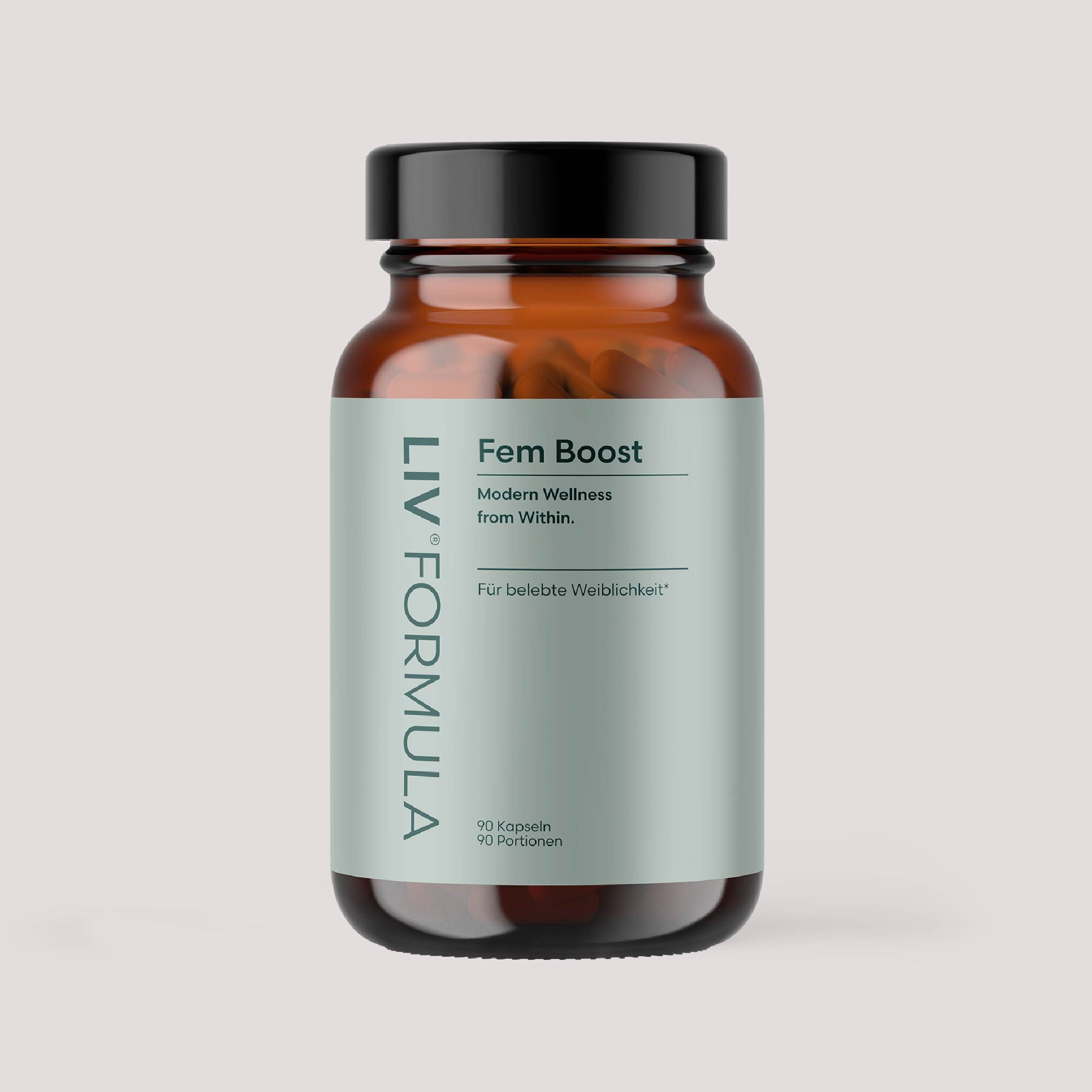 LIV Fem Boost Kapseln | Mit Maca, Salbei, B-Vitaminen & Zink 90 St