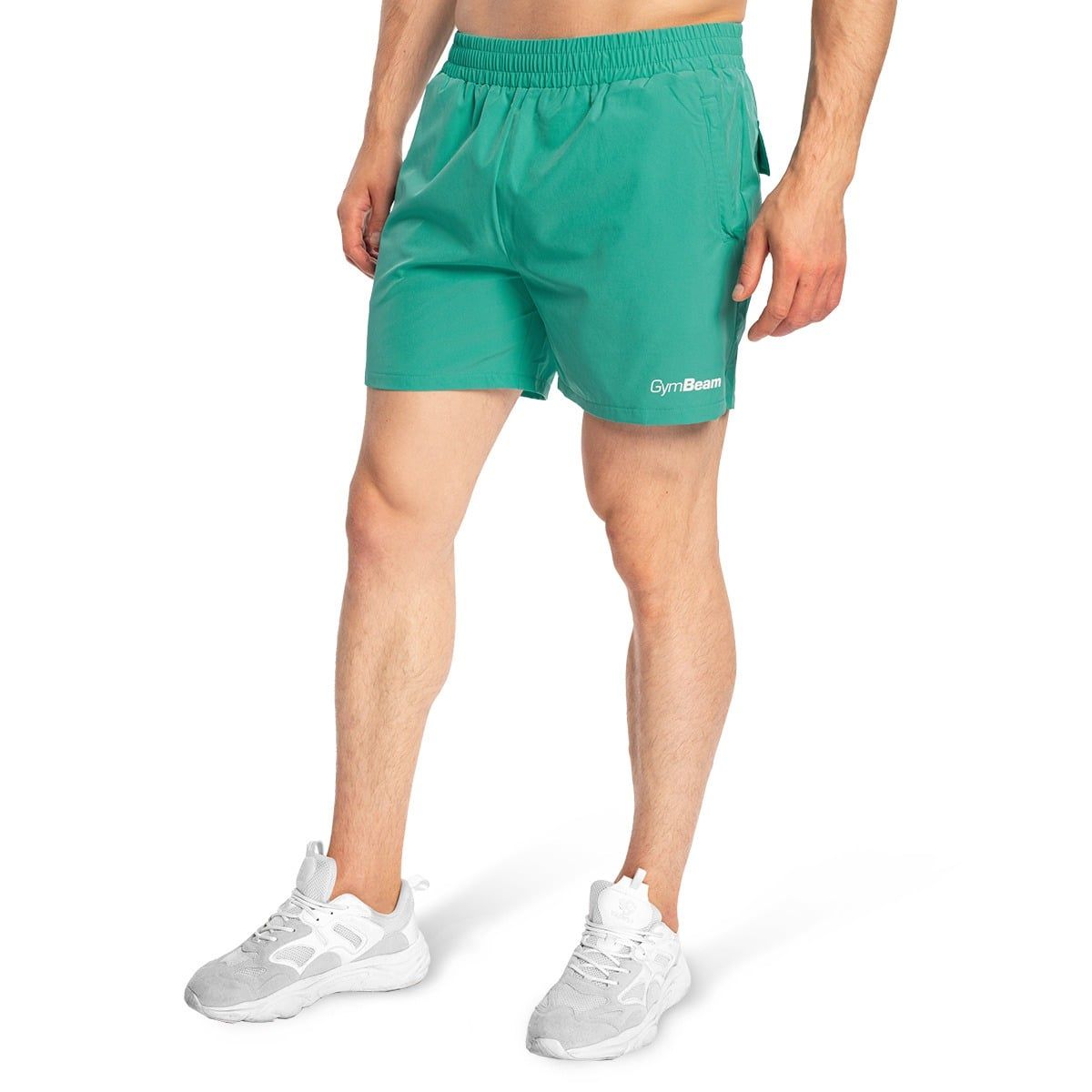 GymBeam Shorts Herren Regular Fit mit Reißverschlusstaschen TRN Lagune