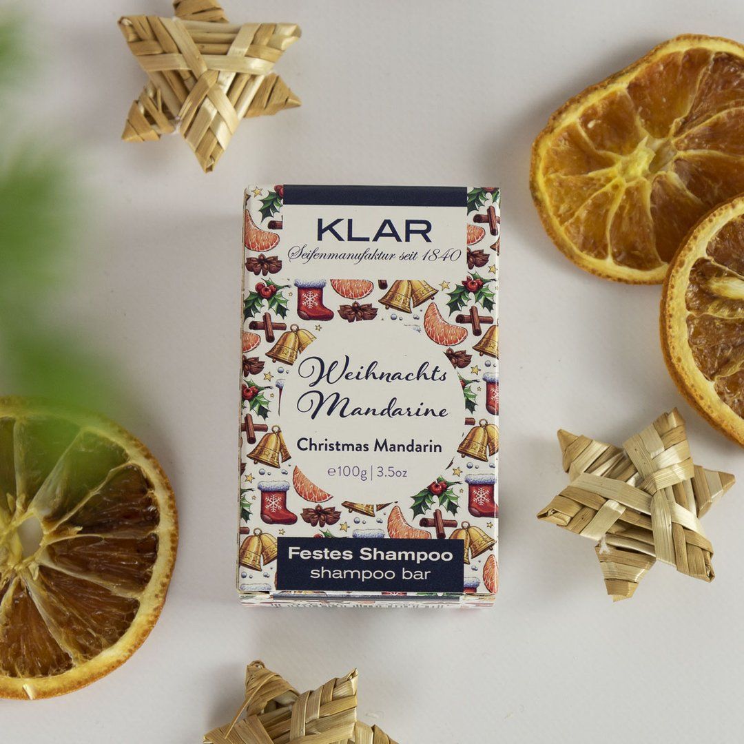 Klar-Seifen - Klar's festes Shampoo Weihnachtsmandarine