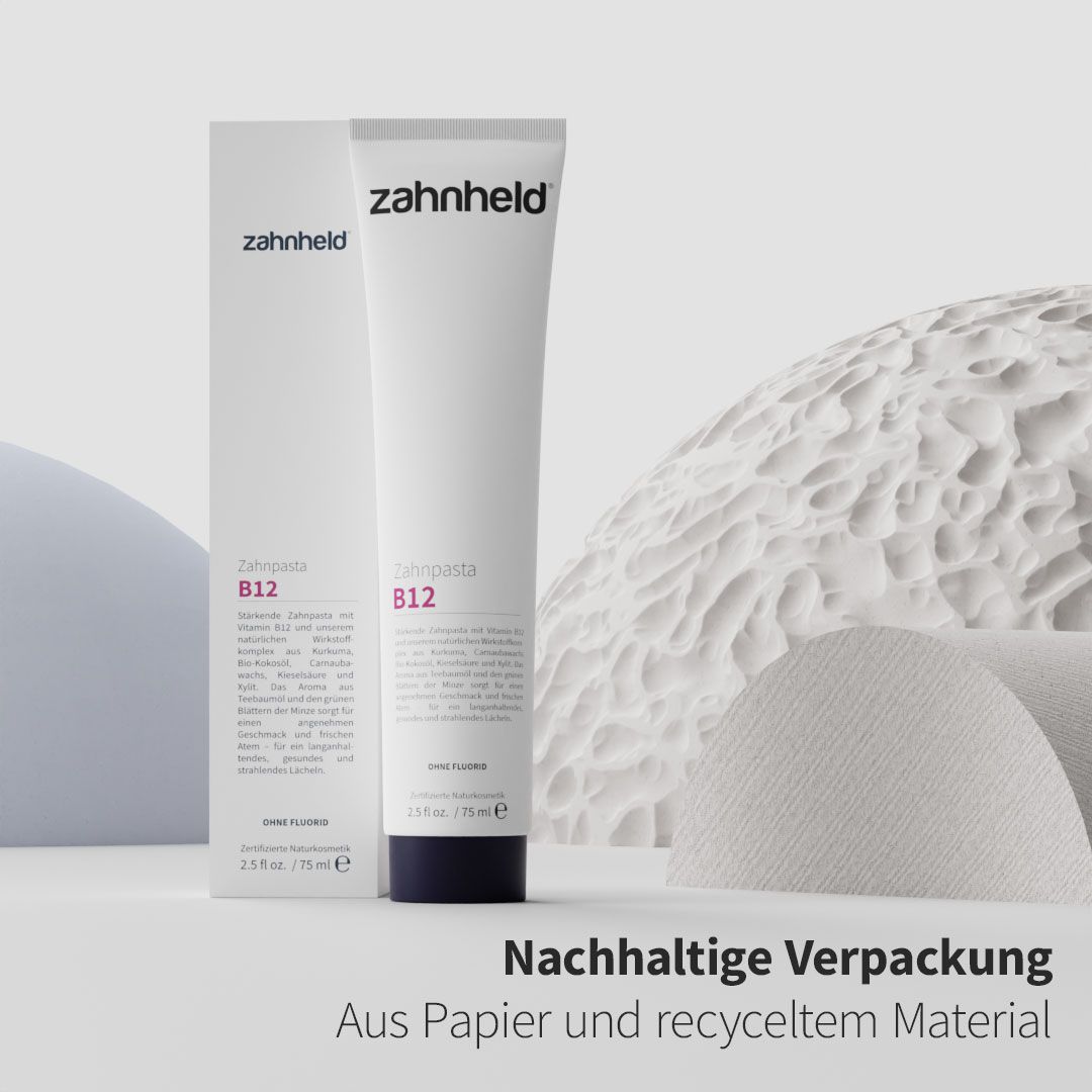 Zahnheld Zahnpasta B12 Zahncreme mit Vitamin B12 ohne Fluorid