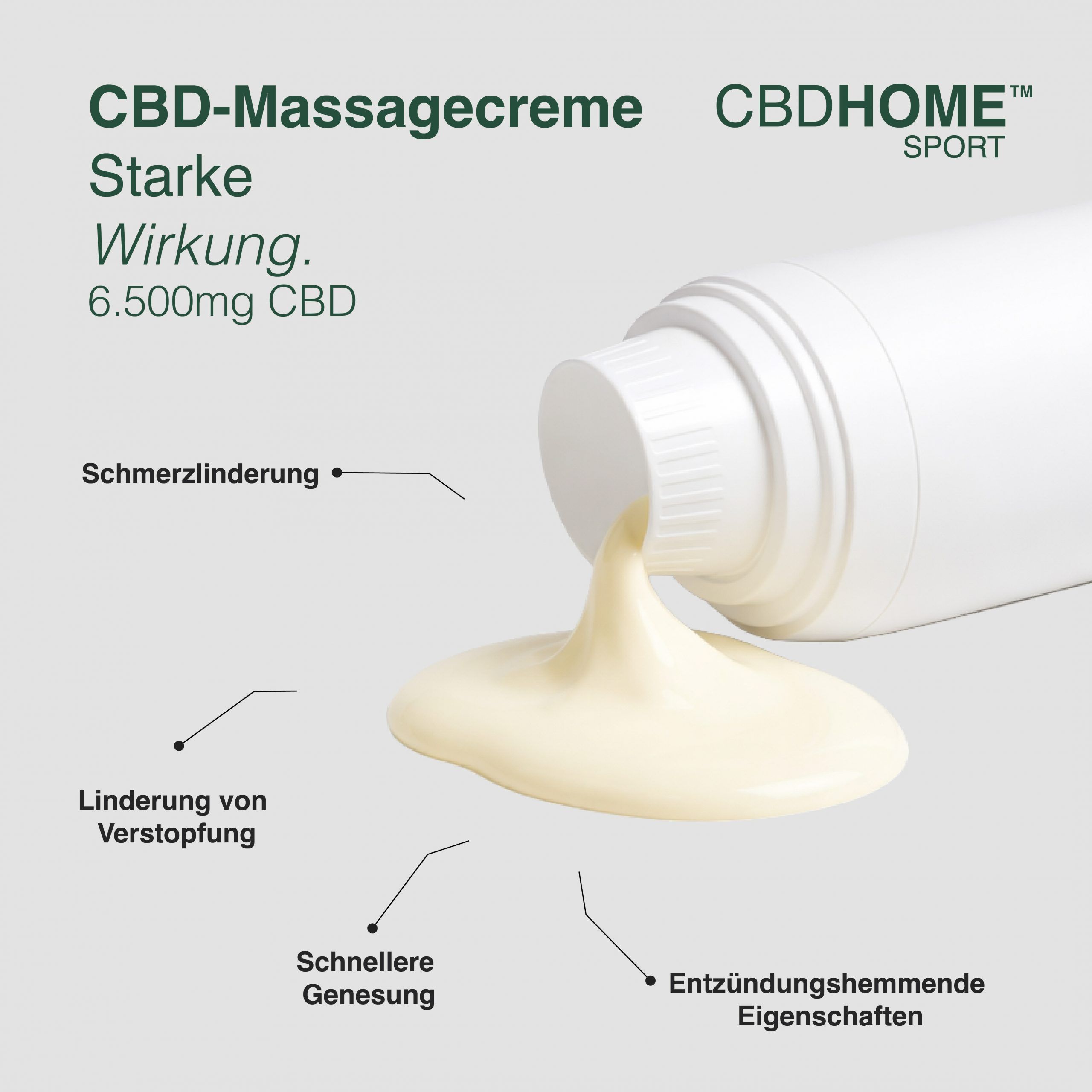 CBD HOME - Massage Cream Forte 6500mg CBD