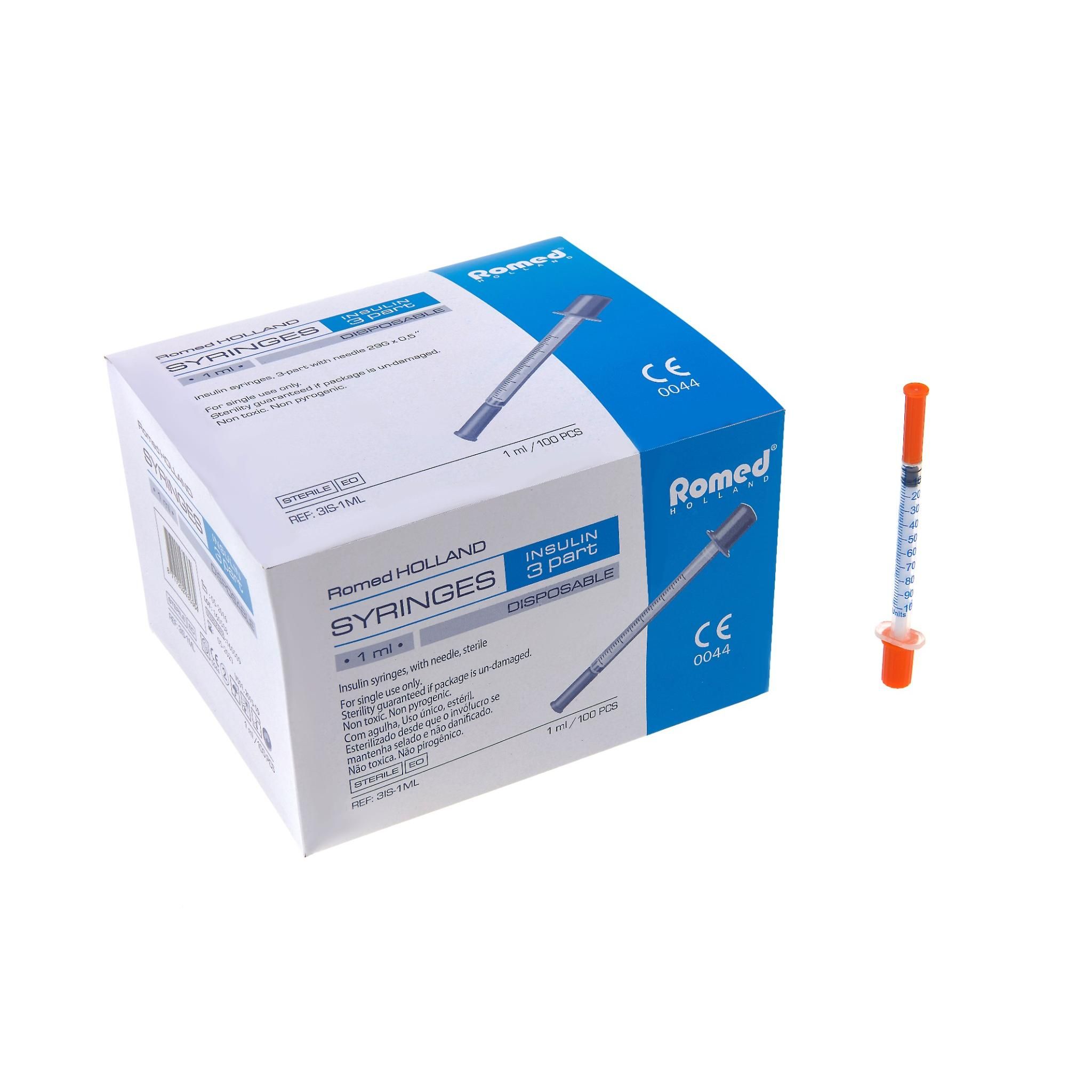 Romed Insulinspritzen U-100 steril 100 I.E. / 1ml